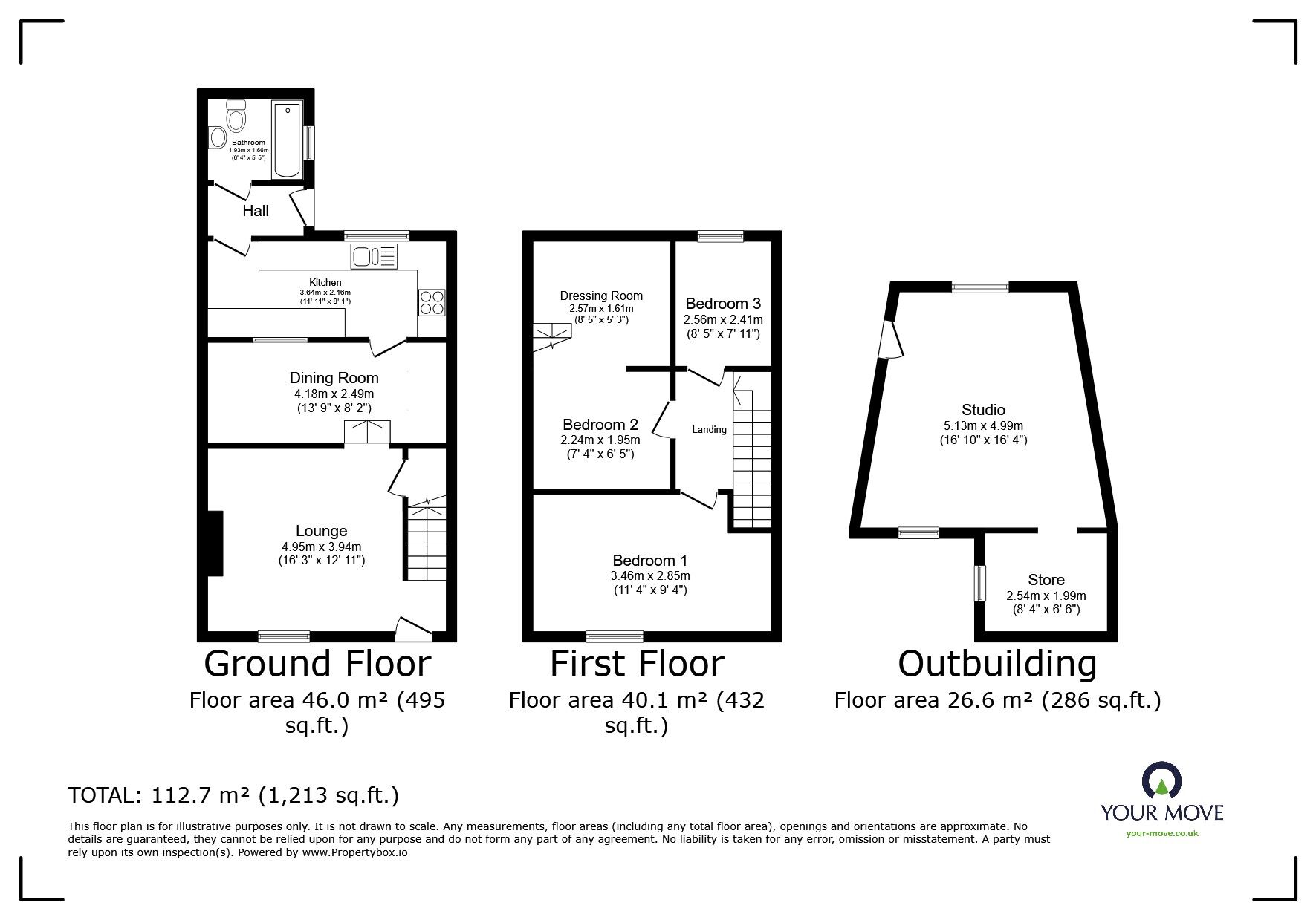 Floorplan of 3 bedroom Mid Terrace House for sale, Pendarves Street, Tuckingmill, Cornwall, TR14