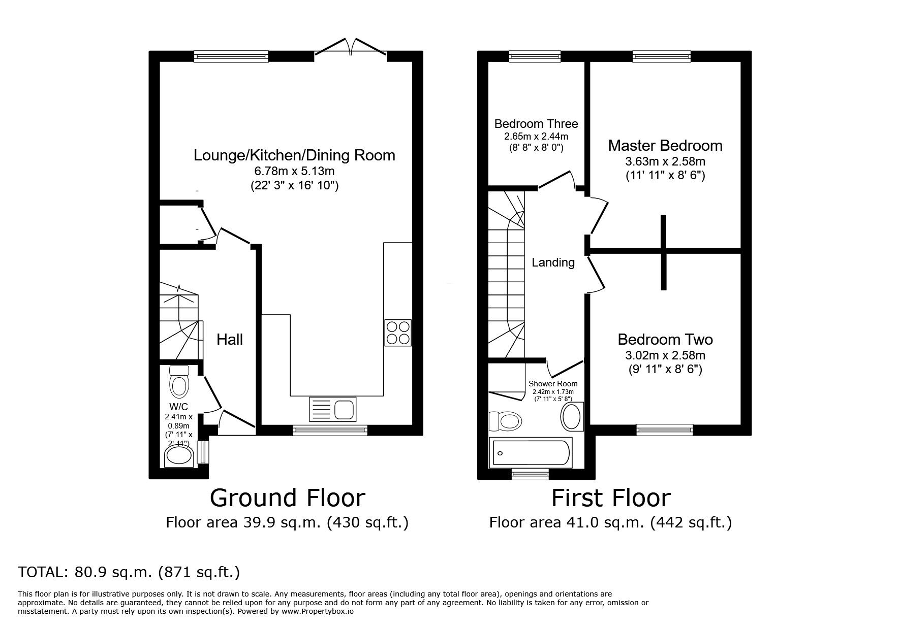 Floorplan of 3 bedroom End Terrace House for sale, Wheal Tehidy Croft, Wheal Tehidy Lane, Redruth, Cornwall, TR15