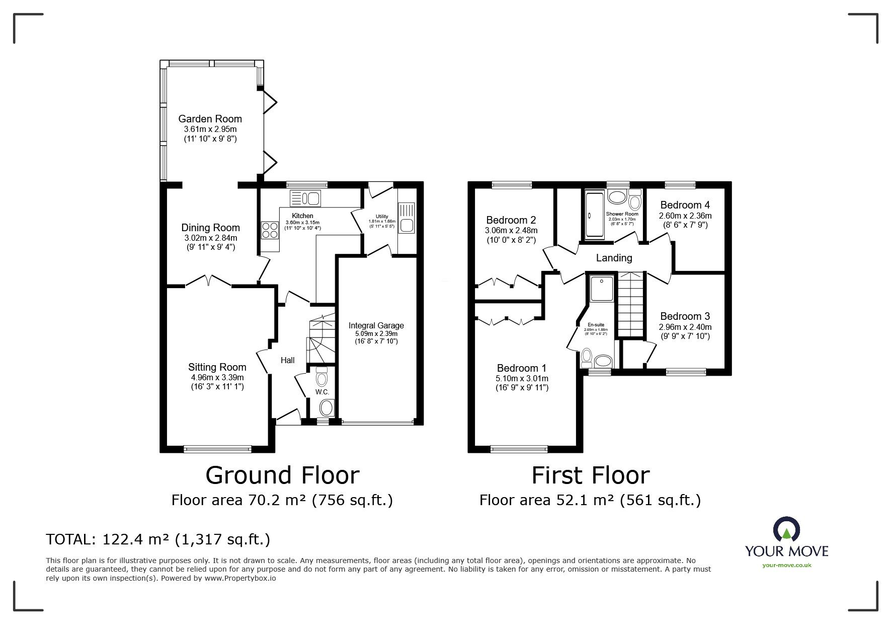 Floorplan of 4 bedroom Detached House for sale, Beech Avenue, Chartham, Kent, CT4