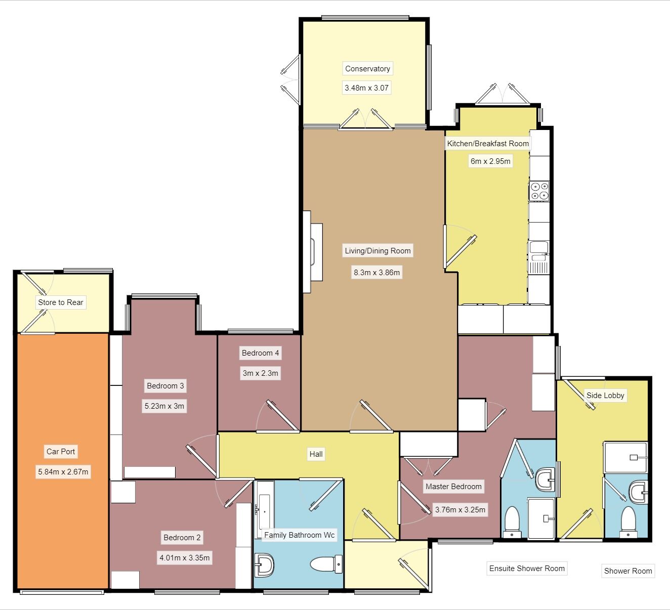 Floorplan of 4 bedroom Detached Bungalow for sale, Ashford Road, Canterbury, Kent, CT1