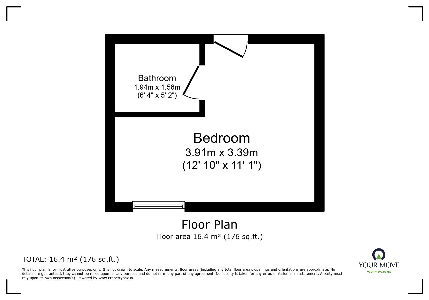 Floorplan of 1 bedroom  Flat for sale, Parham Road, Canterbury, Kent, CT1