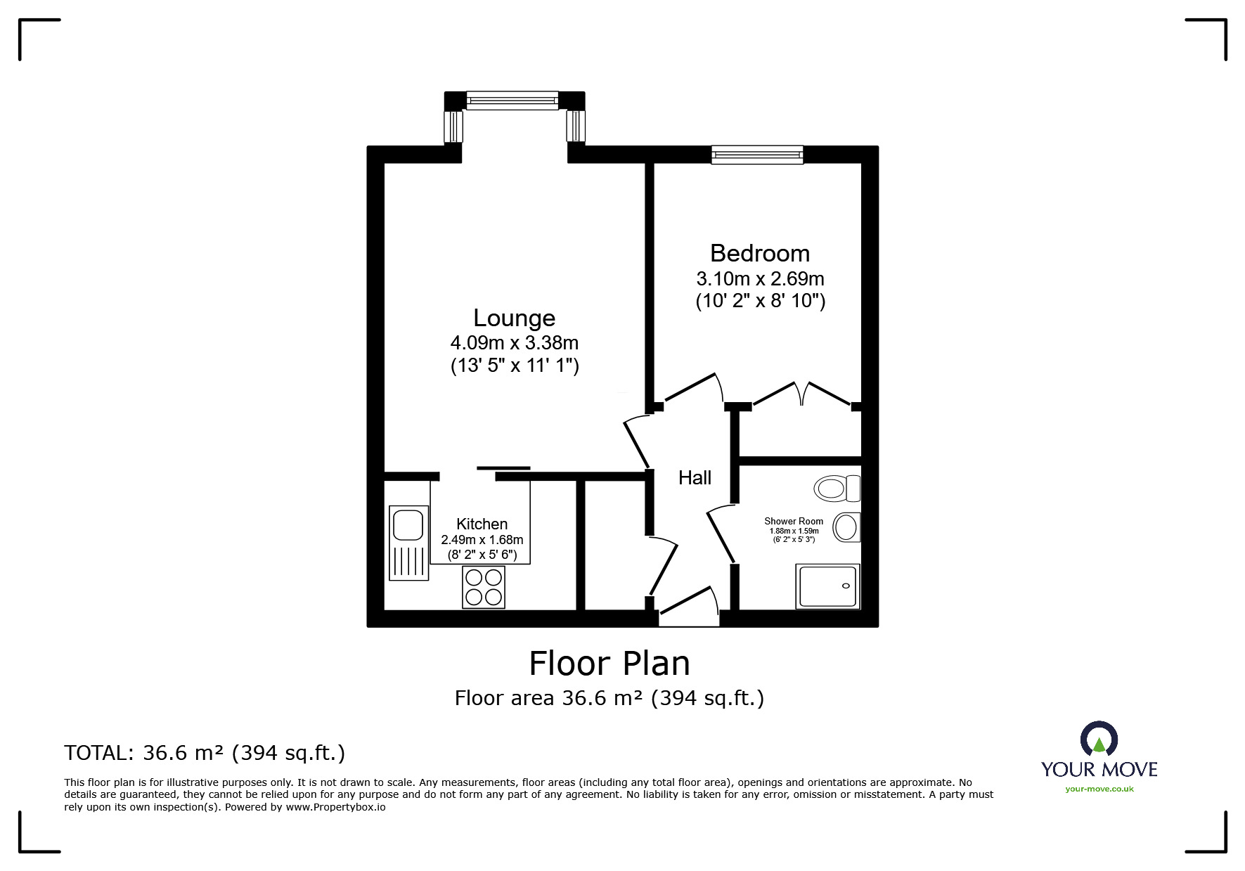 Floorplan of 1 bedroom  Flat to rent, Mulberry Court, Stour Street, Kent, CT1