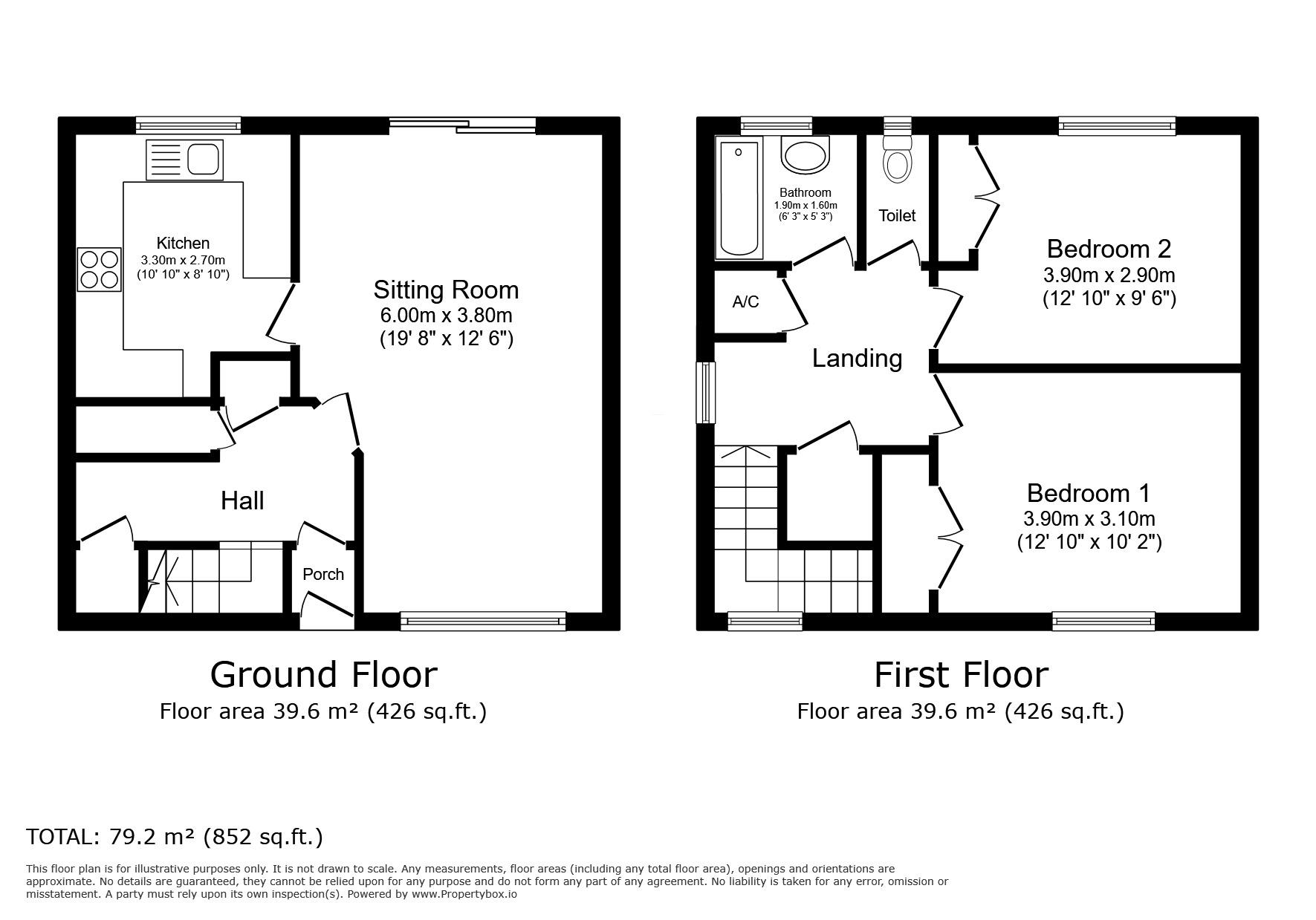 Floorplan of 2 bedroom End Terrace House for sale, Blenheim Avenue, Canterbury, Kent, CT1