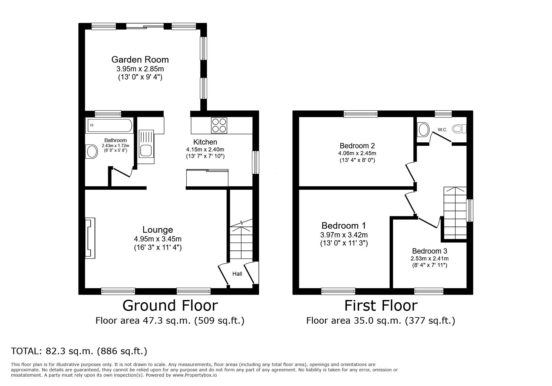 Floorplan of 3 bedroom Semi Detached House for sale, Kings Road, Aylesham, Kent, CT3