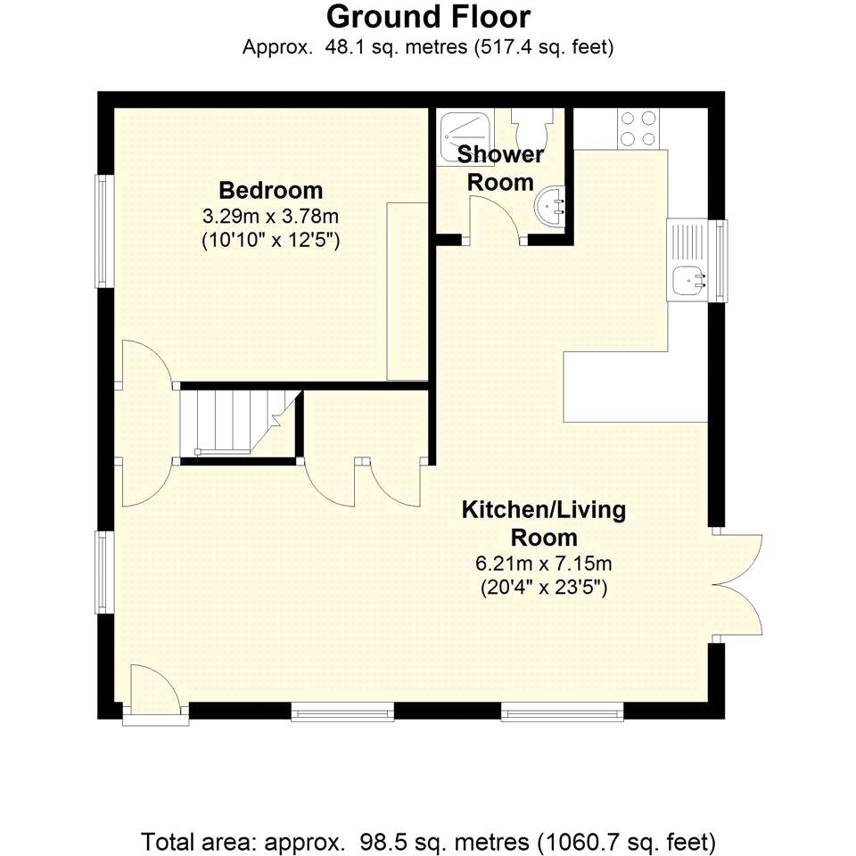 Floorplan of 5 bedroom End Terrace House to rent, Forty Acres Road, Canterbury, Kent, CT2