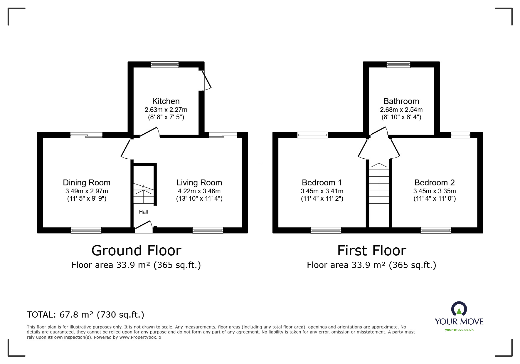 Floorplan of 2 bedroom Mid Terrace House for sale, Stour Street, Canterbury, Kent, CT1