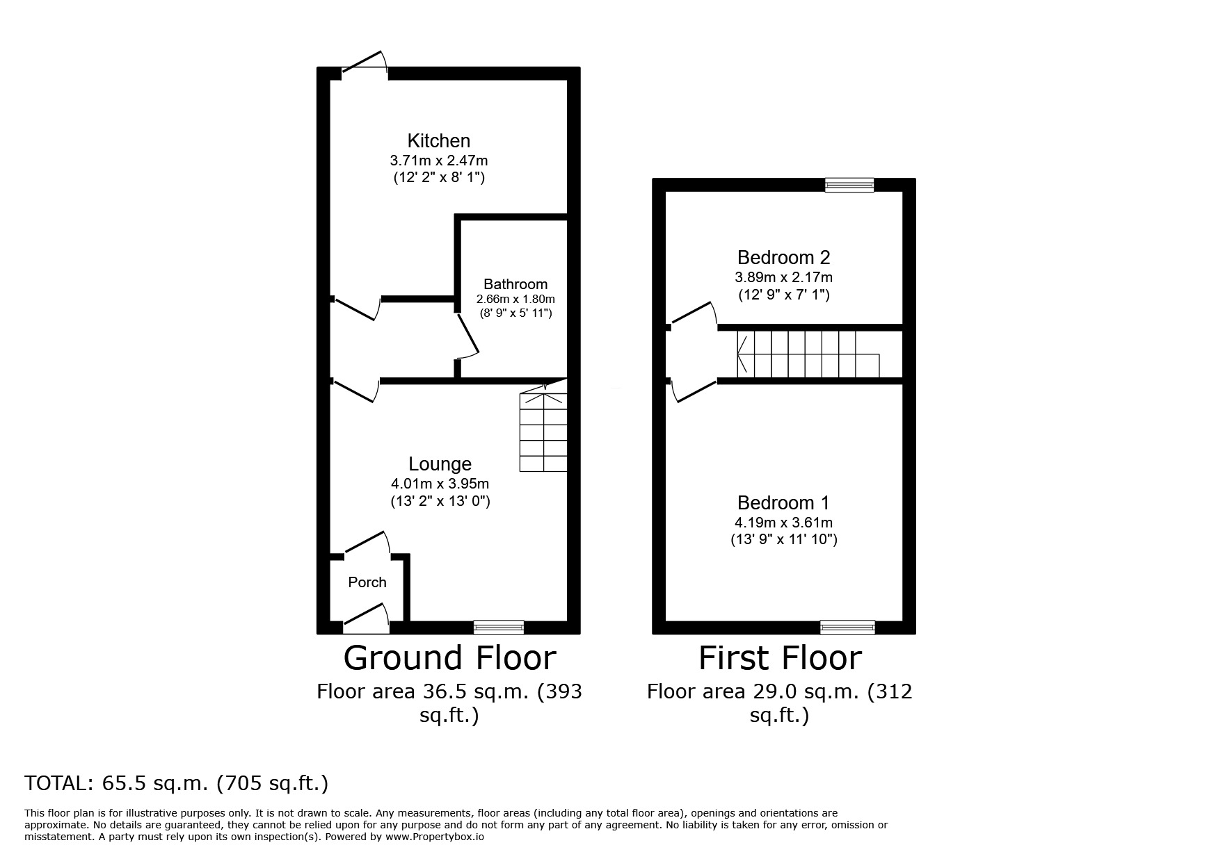 Floorplan of 2 bedroom Mid Terrace House to rent, Bellgarth Road, Carlisle, CA2