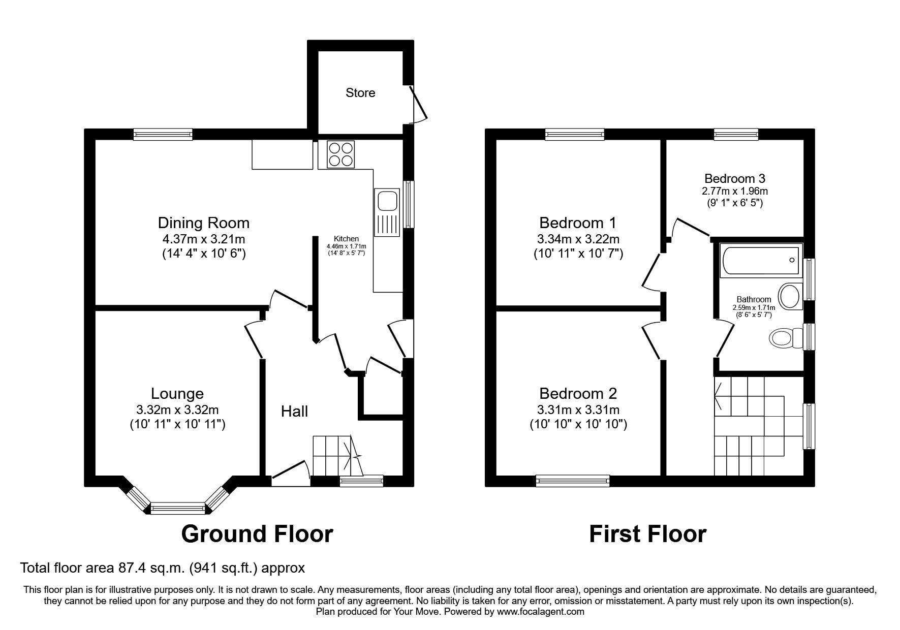 Floorplan of 3 bedroom Semi Detached House to rent, Durranhill Road, Carlisle, CA1