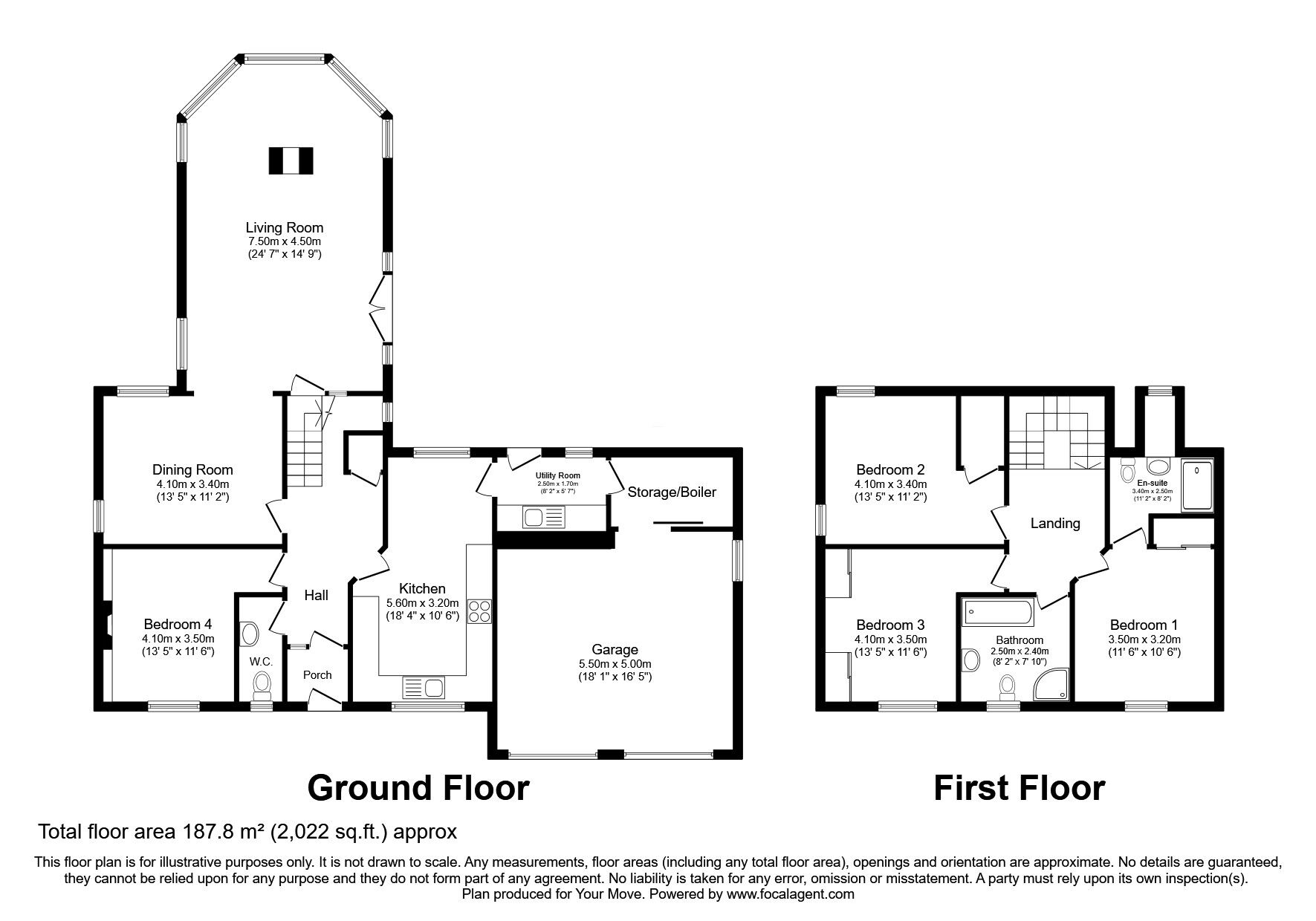 Floorplan of 3 bedroom Detached House for sale, Ash Lea, Brampton, Cumbria, CA8