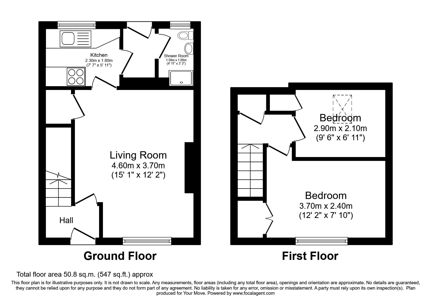 Floorplan of 2 bedroom Mid Terrace House to rent, Follysyke, Tindale Fell, Cumbria, CA8