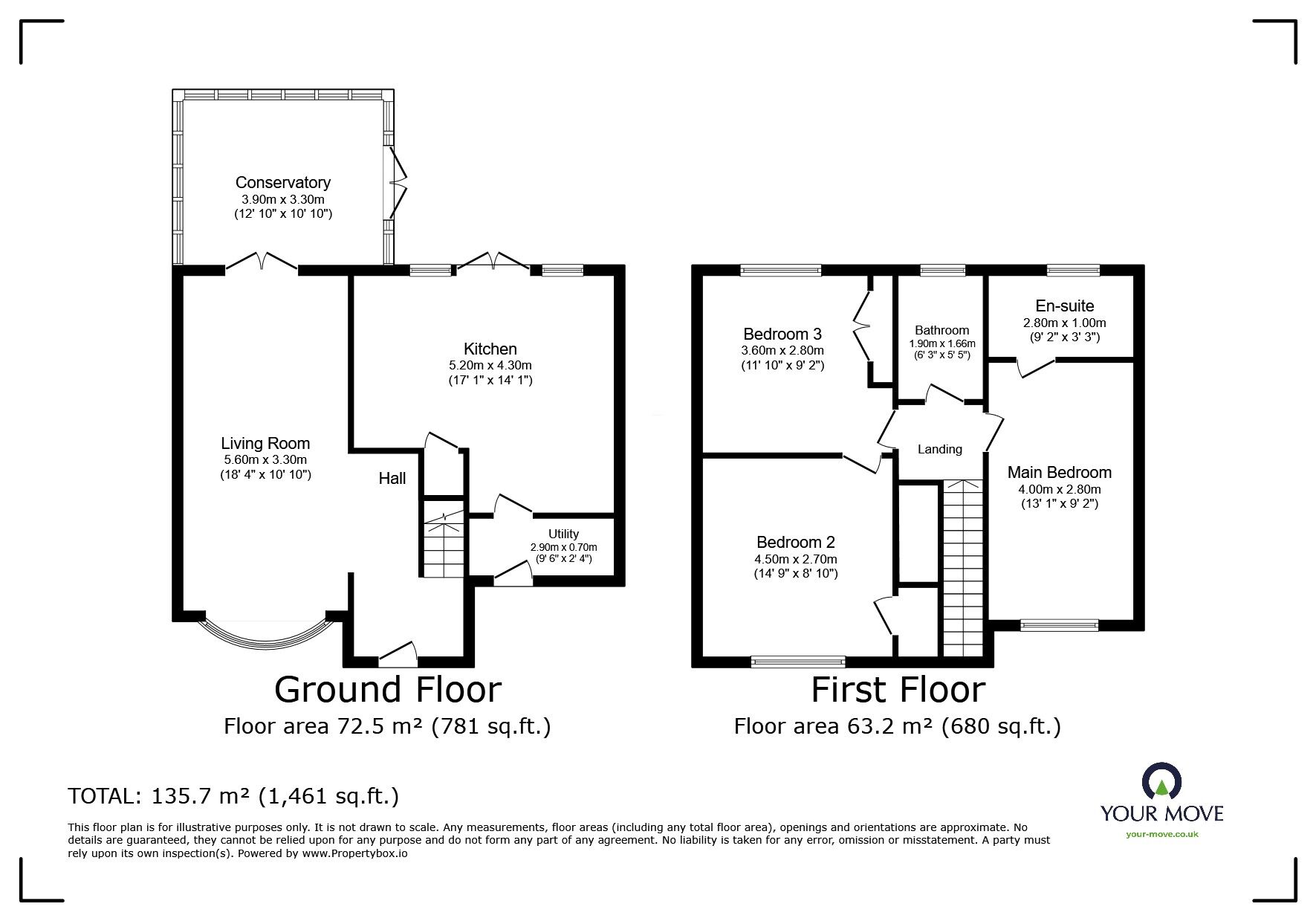 Floorplan of 3 bedroom End Terrace House for sale, Silverdale Road, Carlisle, Cumbria, CA1