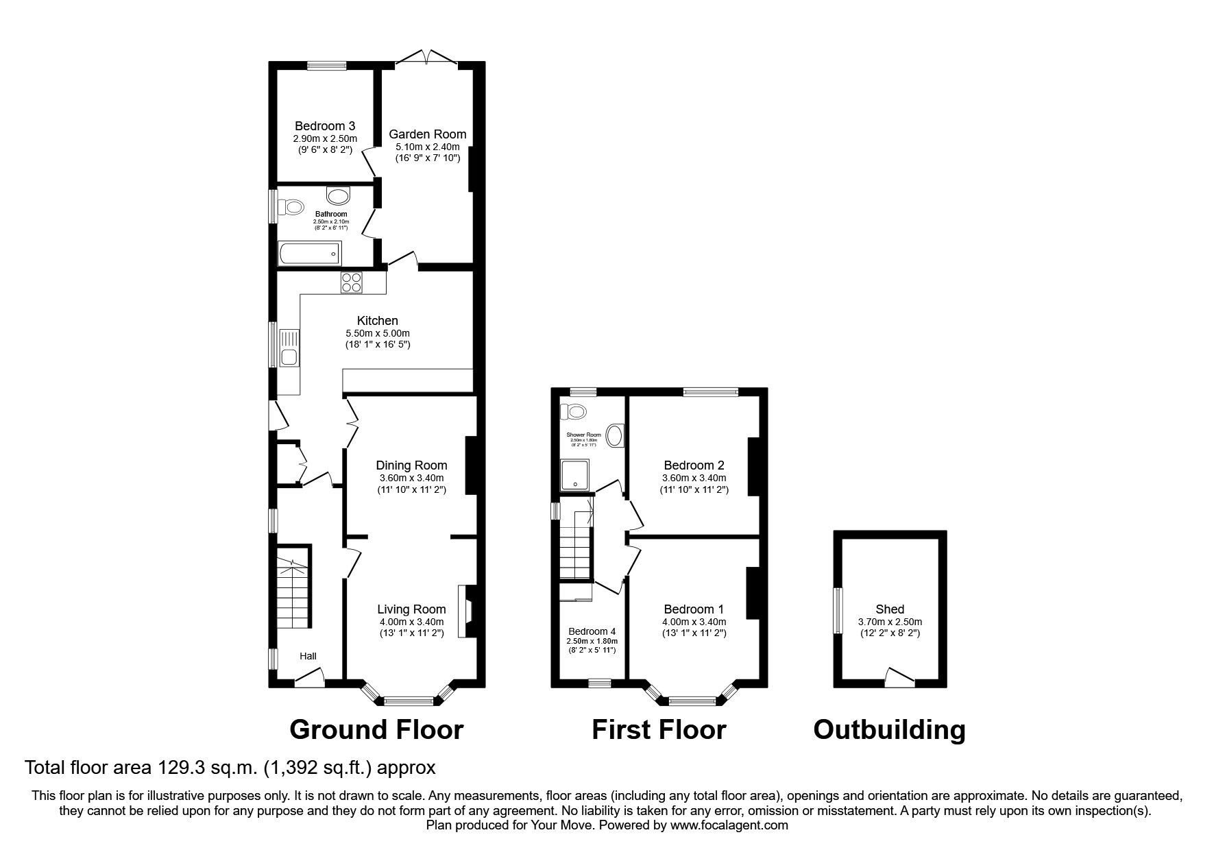 Floorplan of 4 bedroom Semi Detached House for sale, Durdar Road, Carlisle, Cumbria, CA2