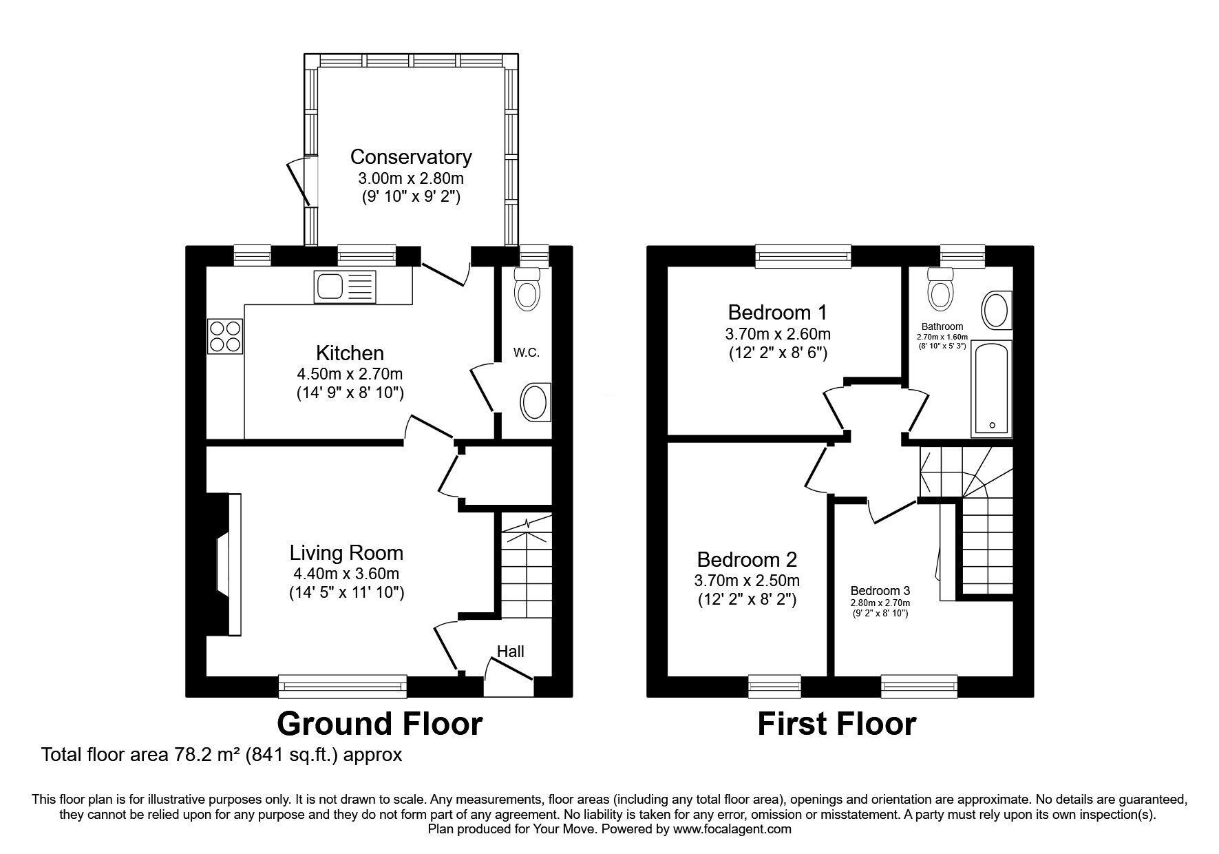 Floorplan of 3 bedroom Mid Terrace House for sale, Peel Street, Carlisle, Cumbria, CA2