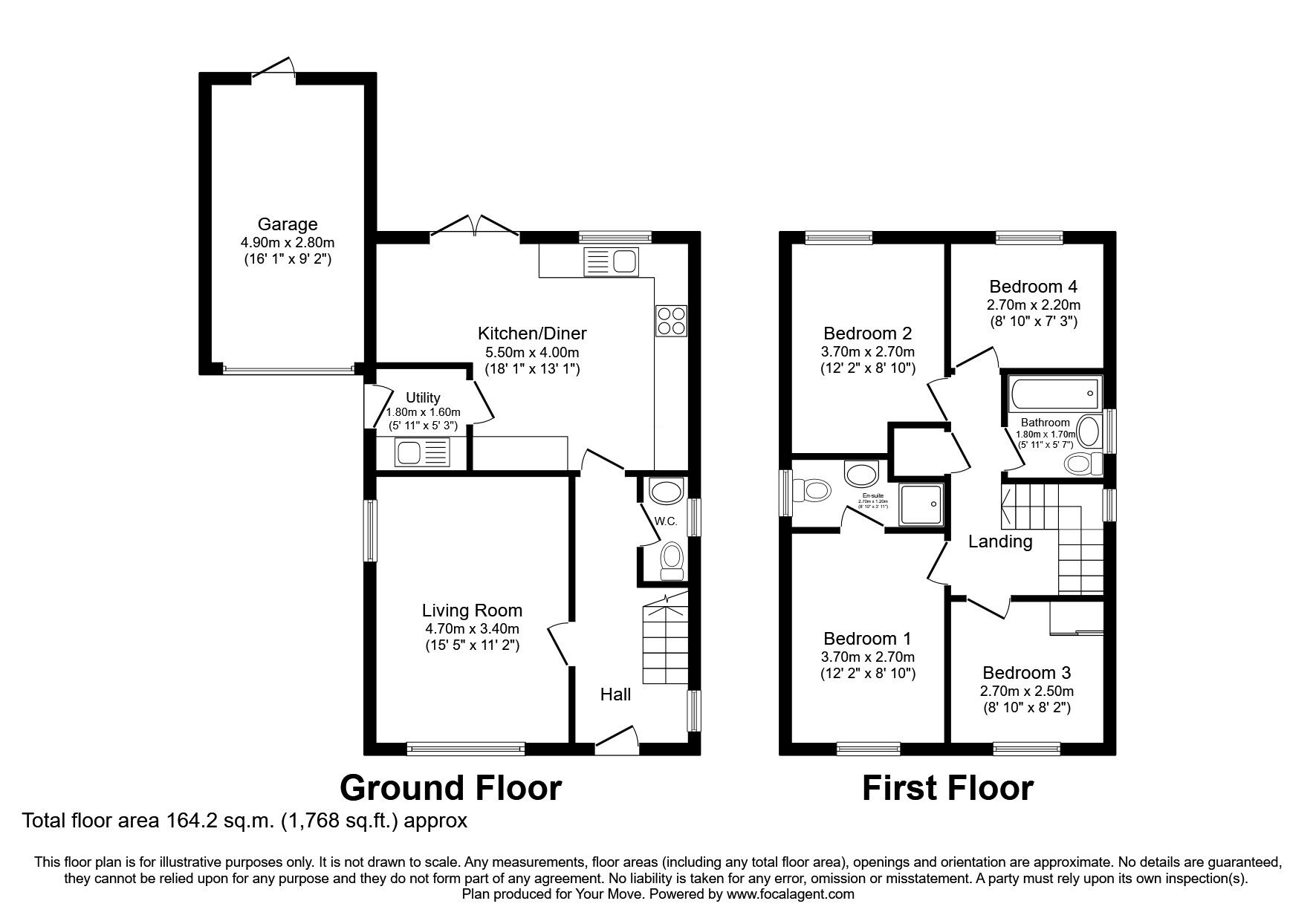 Floorplan of 4 bedroom Detached House for sale, St. Michaels Drive, Longtown, Cumbria, CA6