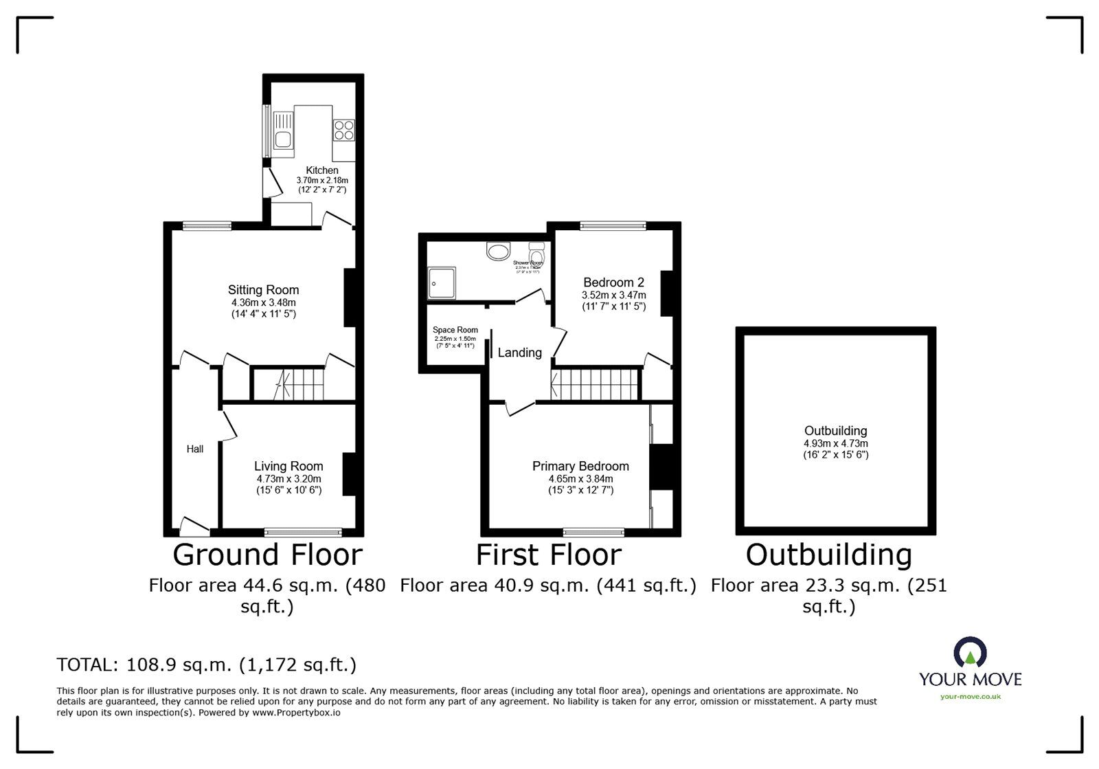 Floorplan of 2 bedroom Mid Terrace House for sale, Milbourne Street, Carlisle, Cumbria, CA2