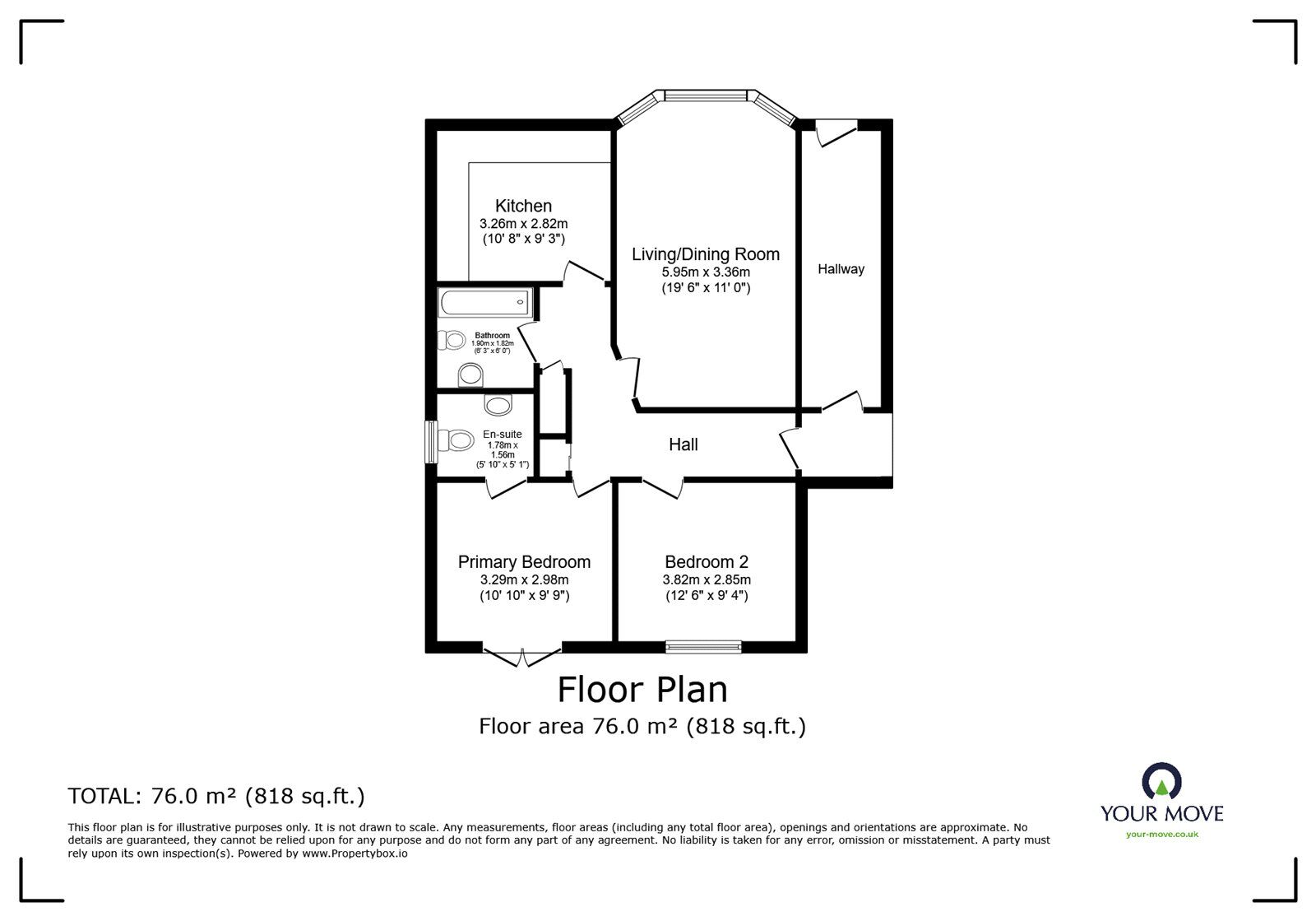 Floorplan of 2 bedroom  Flat for sale, Lowry Gardens, Carlisle, Cumbria, CA3