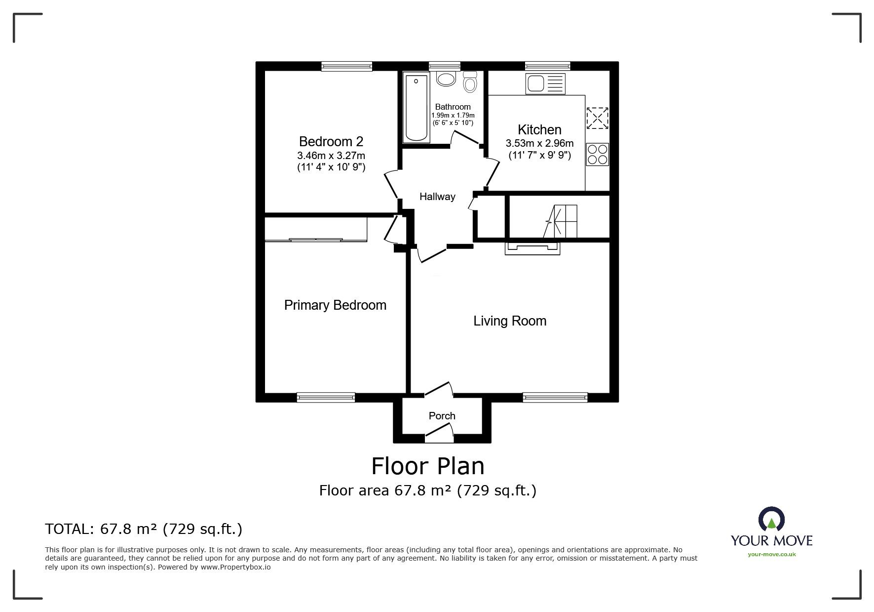 Floorplan of 2 bedroom  Flat for sale, The Forge, Dalston, Cumbria, CA5