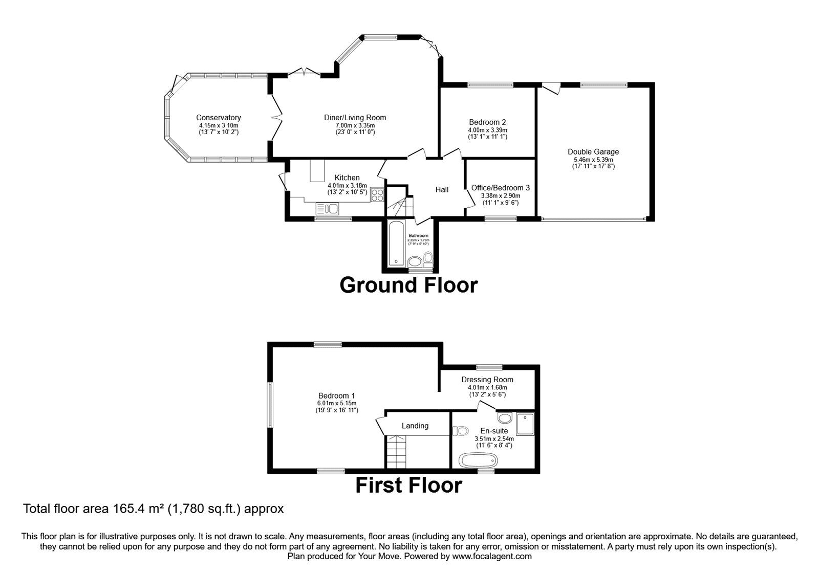 Floorplan of 3 bedroom Detached House for sale, Alby Orchard, Cumwhinton, Cumbria, CA4