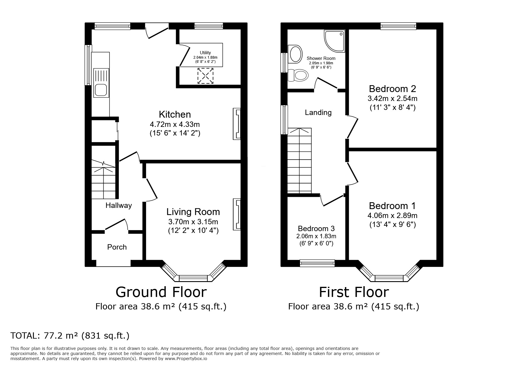 Floorplan of 3 bedroom  House to rent, Eldred Street, Carlisle, Cumbria, CA1