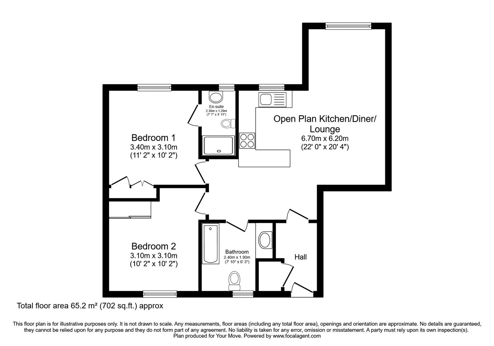 Floorplan of 2 bedroom  Flat for sale, The Old Tannery, Scotby, Cumbria, CA4