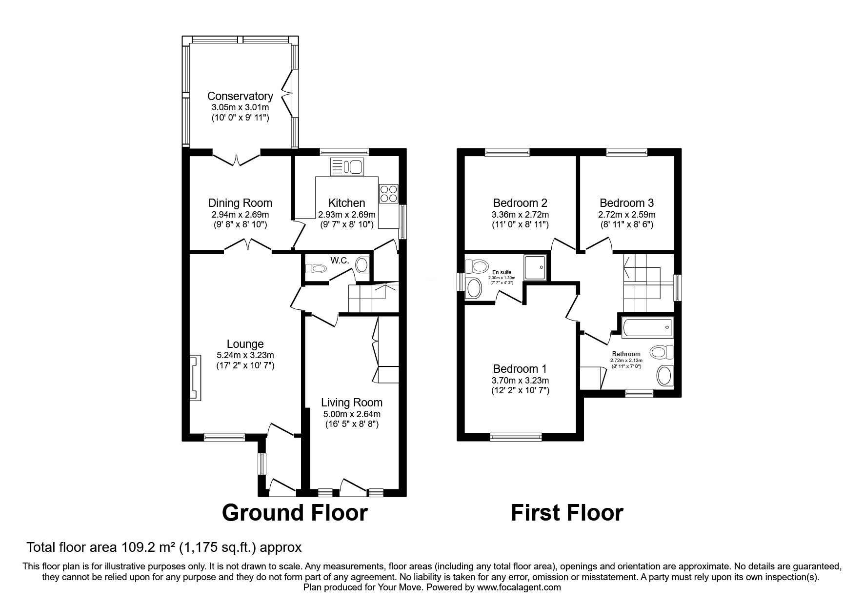 Floorplan of 3 bedroom Detached House for sale, Pennington Drive, Carlisle, Cumbria, CA3