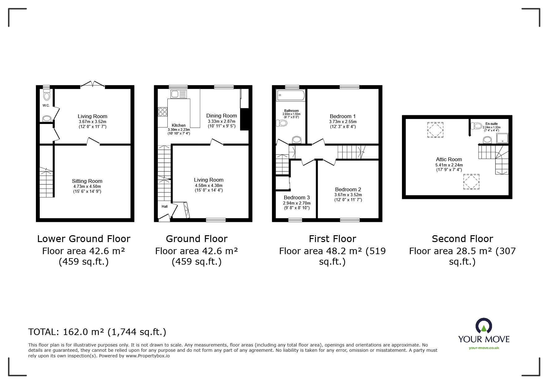 Floorplan of 4 bedroom Mid Terrace House for sale, Blackwell Road, Carlisle, Cumbria, CA2