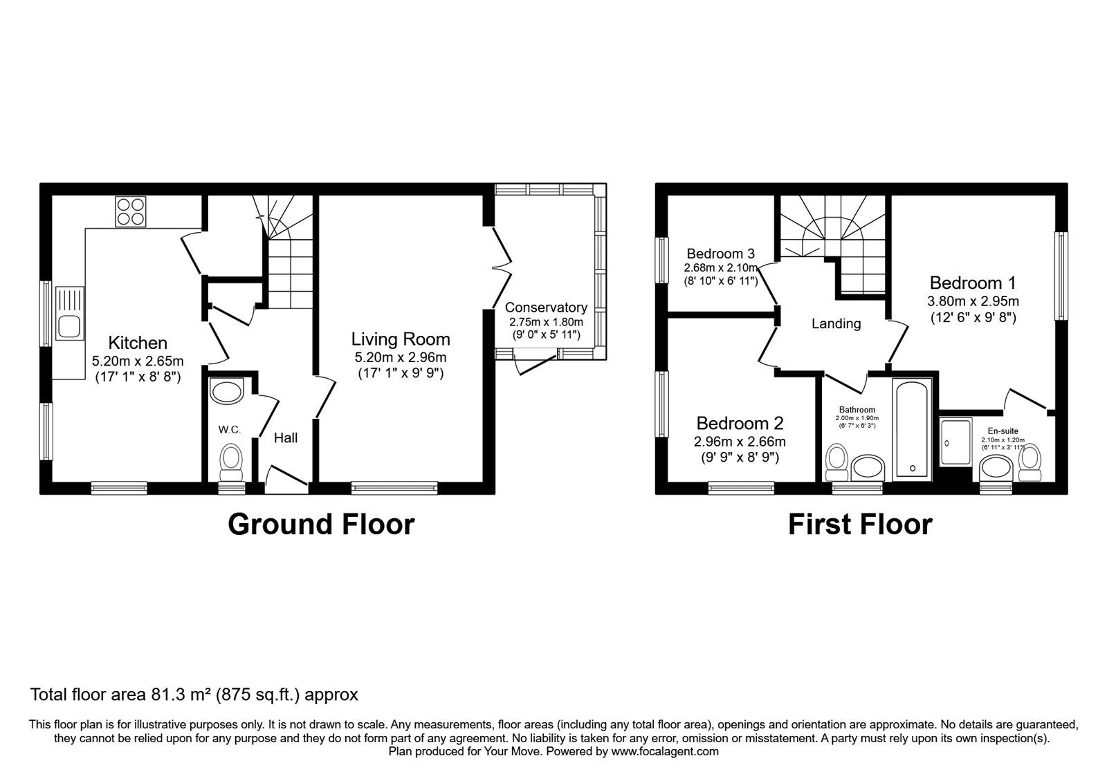 Floorplan of 3 bedroom Detached House for sale, Latrigg Road, Carlisle, Cumbria, CA2