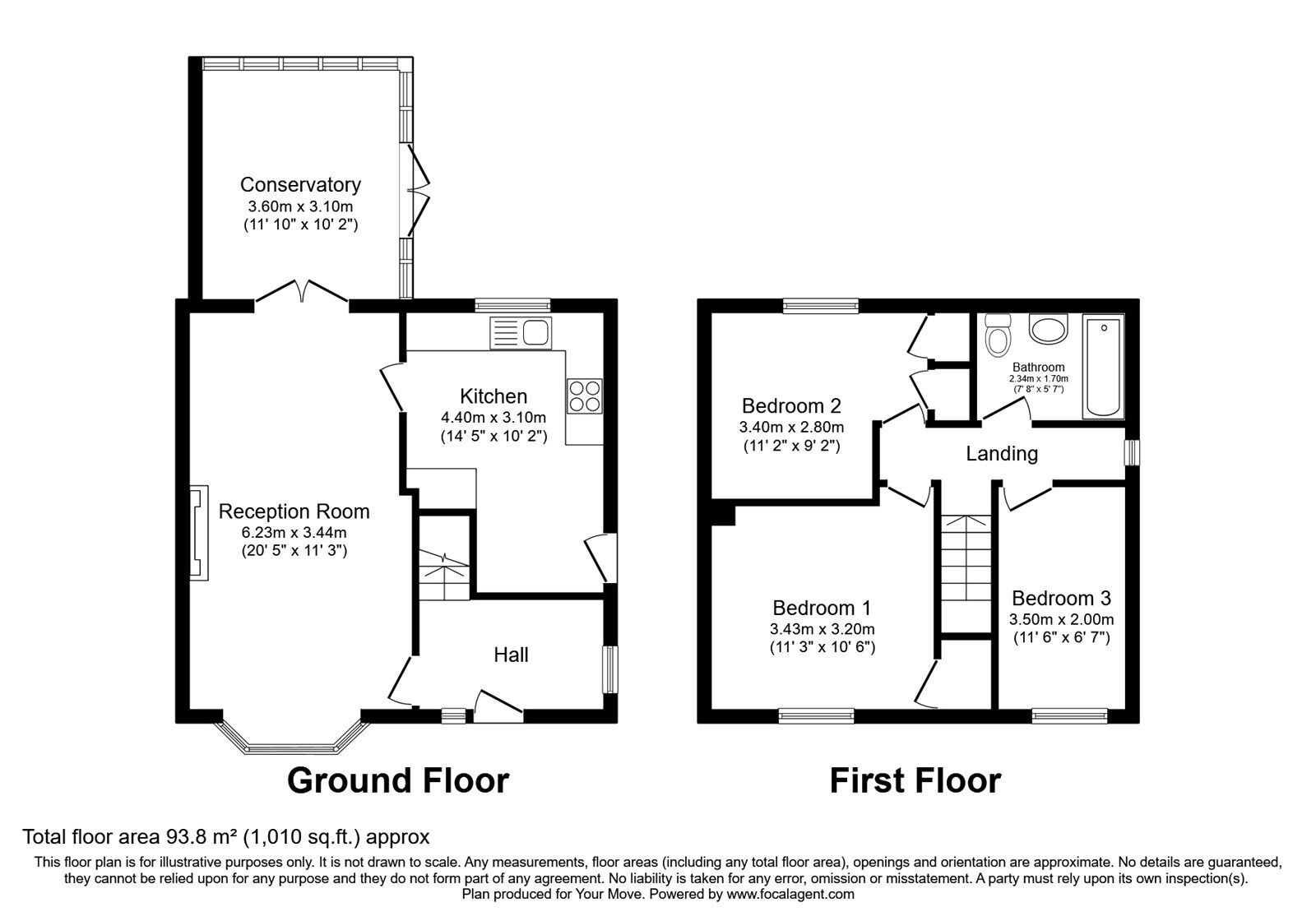 Floorplan of 3 bedroom Semi Detached House for sale, Hutton Way, Carlisle, Cumbria, CA2