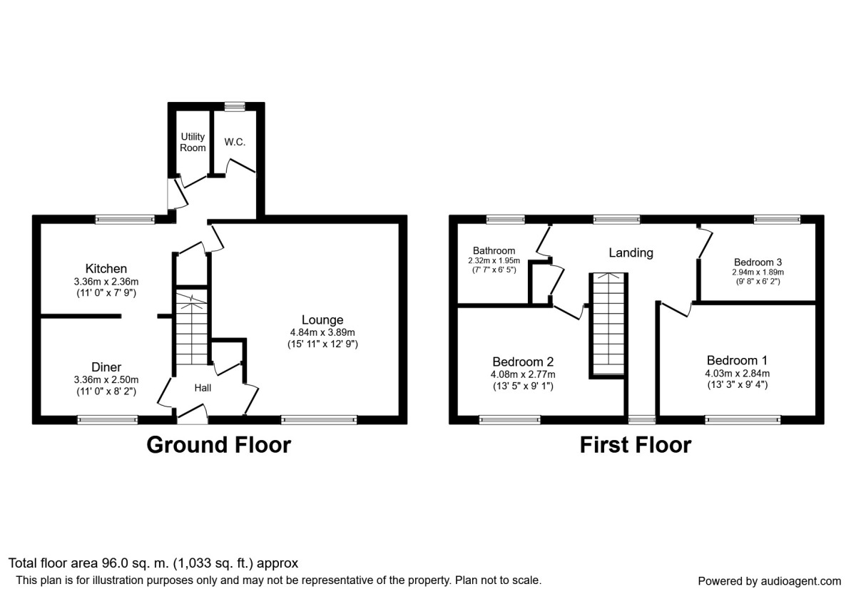 Floorplan of 3 bedroom Mid Terrace House to rent, High Green, Sheffield, S35