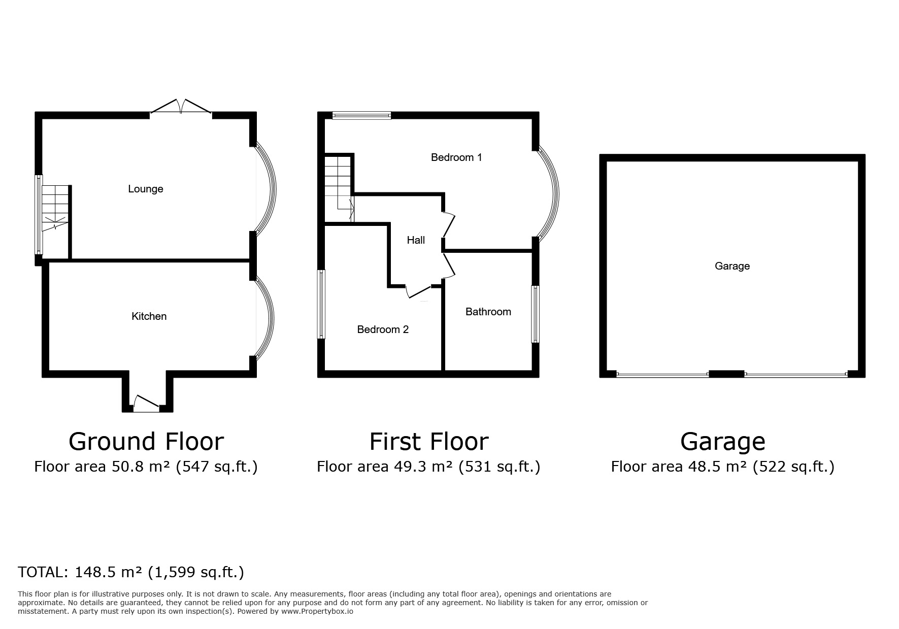 Floorplan of 2 bedroom Detached House for sale, Church Street, Greasbrough, South Yorkshire, S61