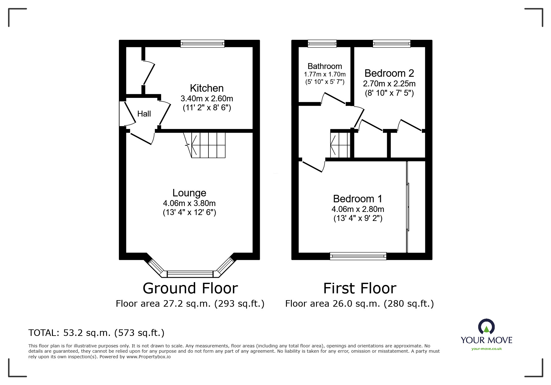 Floorplan of 2 bedroom Semi Detached House for sale, Thornbrook Mews, Chapeltown, Sheffield, S35