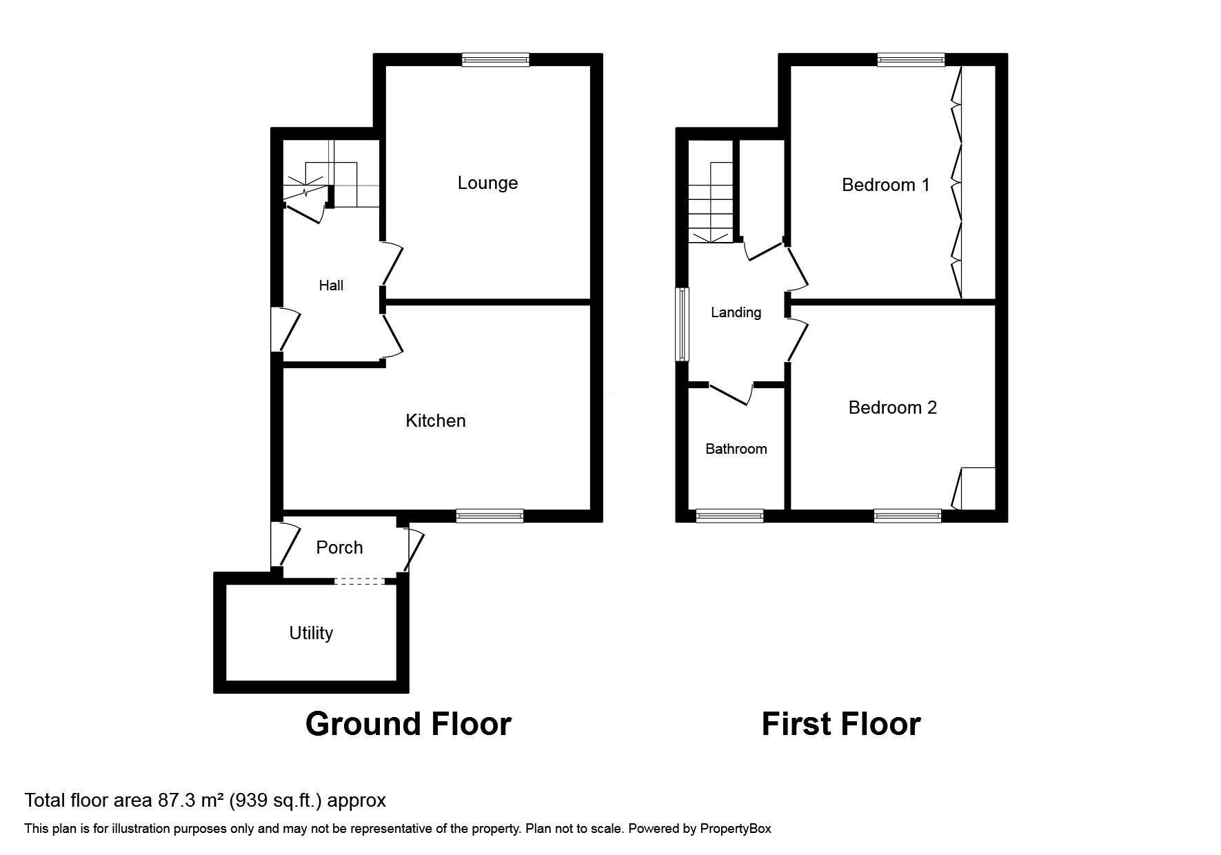 Floorplan of 2 bedroom Semi Detached House for sale, Valley Road, High Green, South Yorkshire, S35