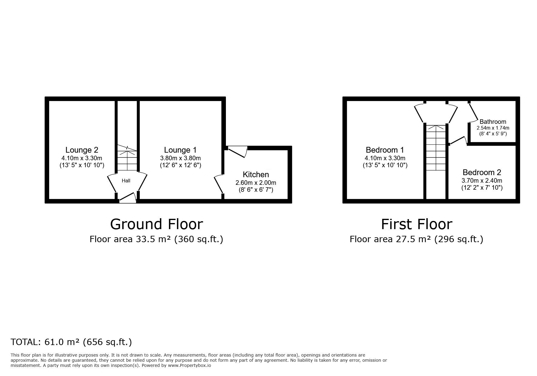 Floorplan of 2 bedroom End Terrace House to rent, Stanley Road, Chapeltown, South Yorkshire, S35