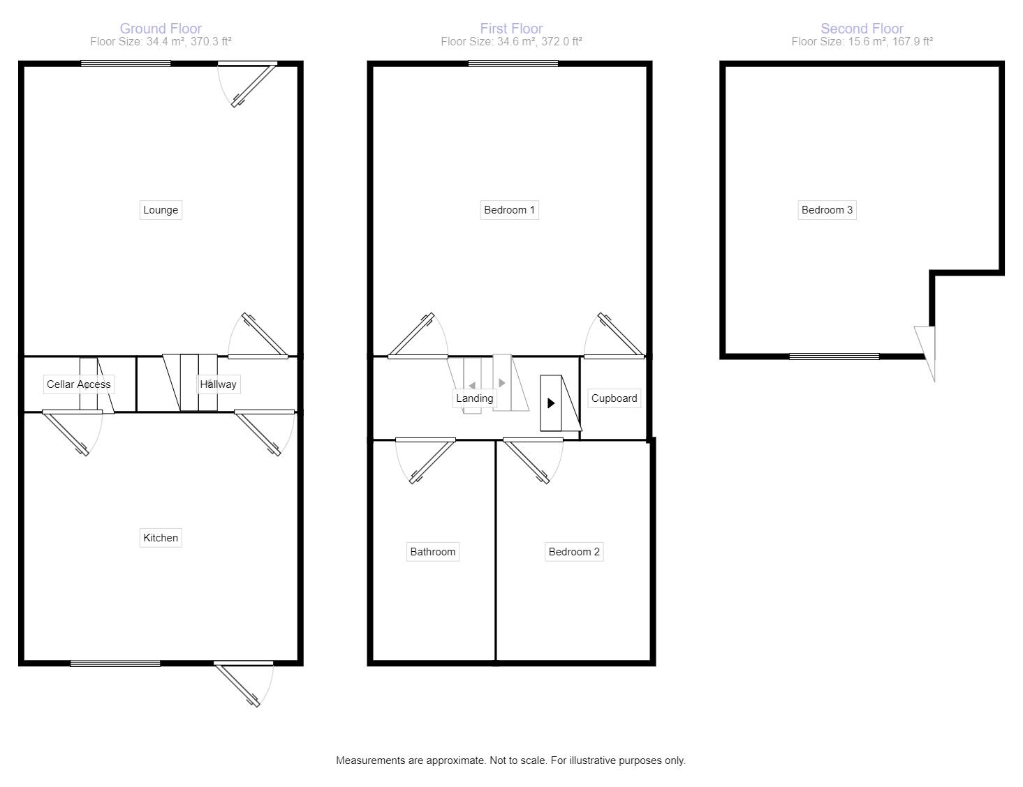 Floorplan of 3 bedroom Mid Terrace House to rent, Warren Lane, Chapeltown, South Yorkshire, S35