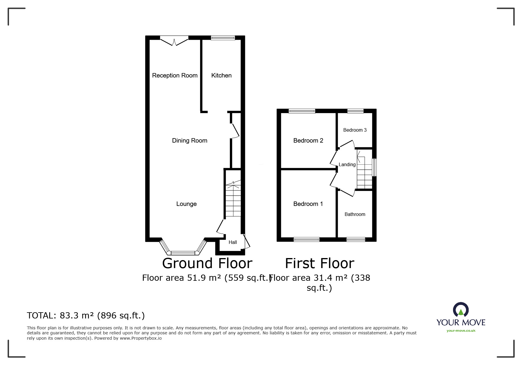 Floorplan of 3 bedroom Semi Detached House for sale, The Common, Ecclesfield, Sheffield, S35