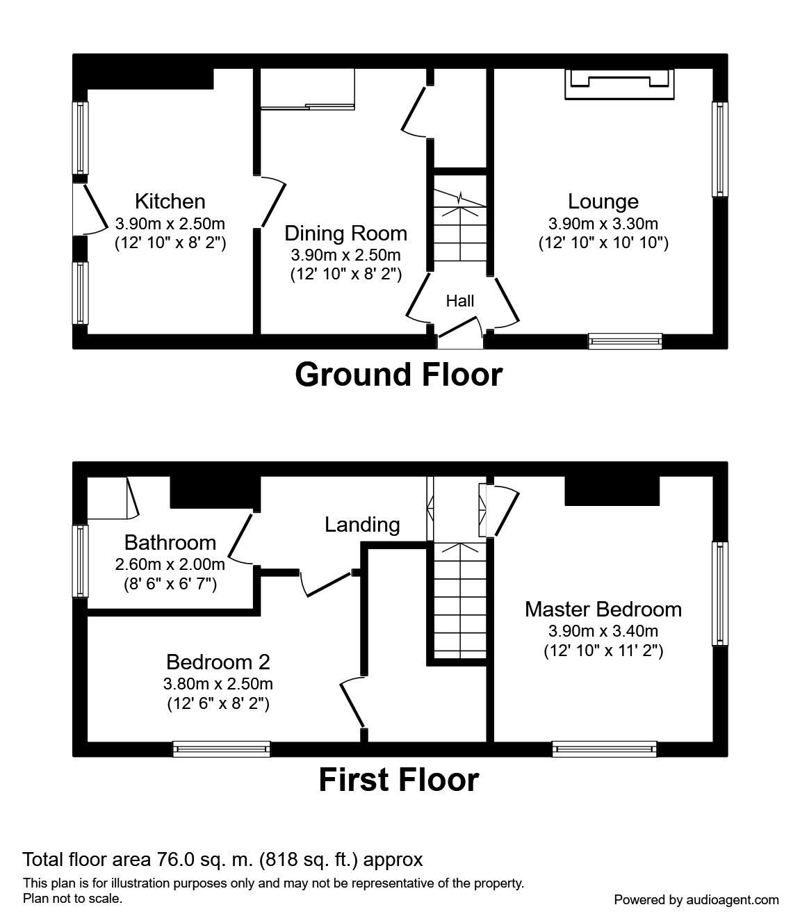 Floorplan of 2 bedroom End Terrace House for sale, Edward Street, Darfield, South Yorkshire, S73