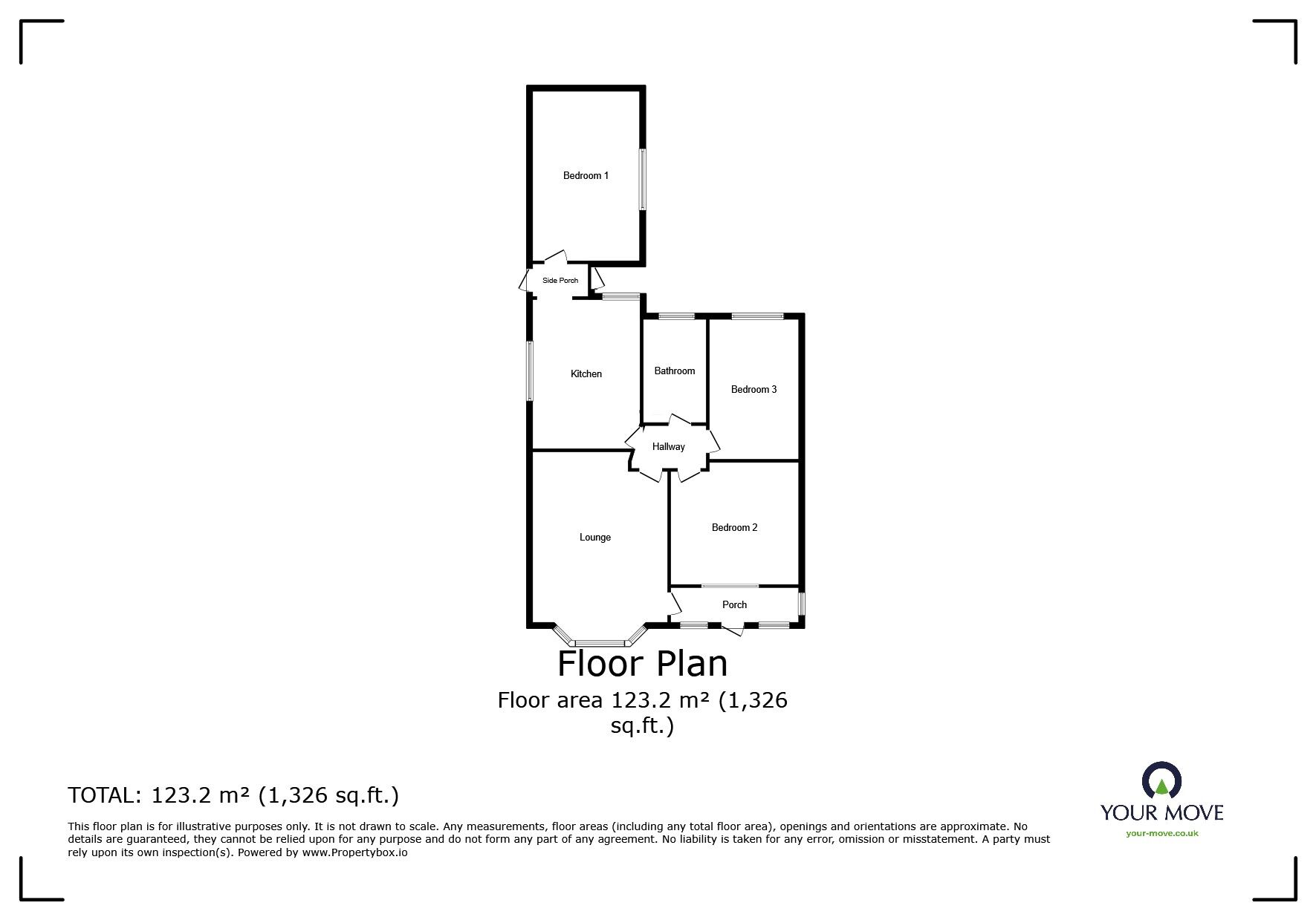 Floorplan of 3 bedroom Detached Bungalow for sale, Cowley Lane, Chapeltown, South Yorkshire, S35