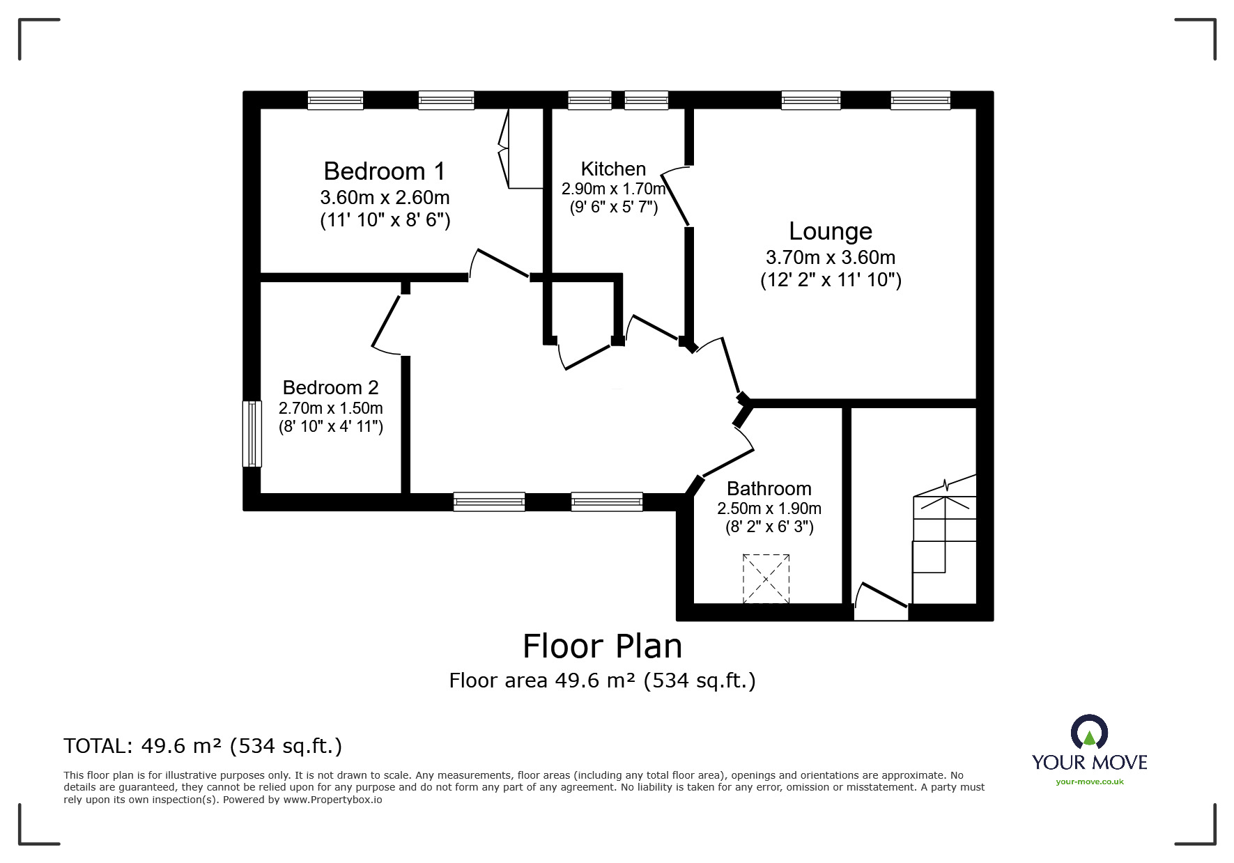 Floorplan of 2 bedroom  Flat for sale, Mortomley Hall Gardens, High Green, South Yorkshire, S35