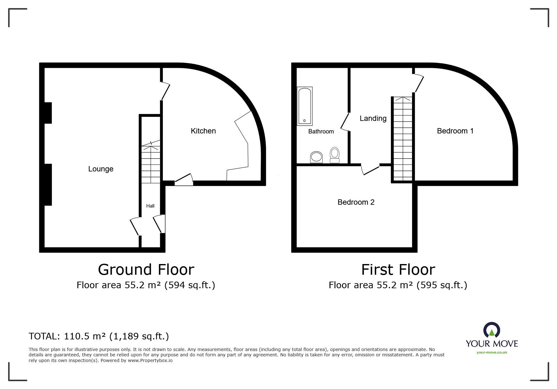 Floorplan of 2 bedroom  Flat to rent, Manchester Road, Stocksbridge, South Yorkshire, S36