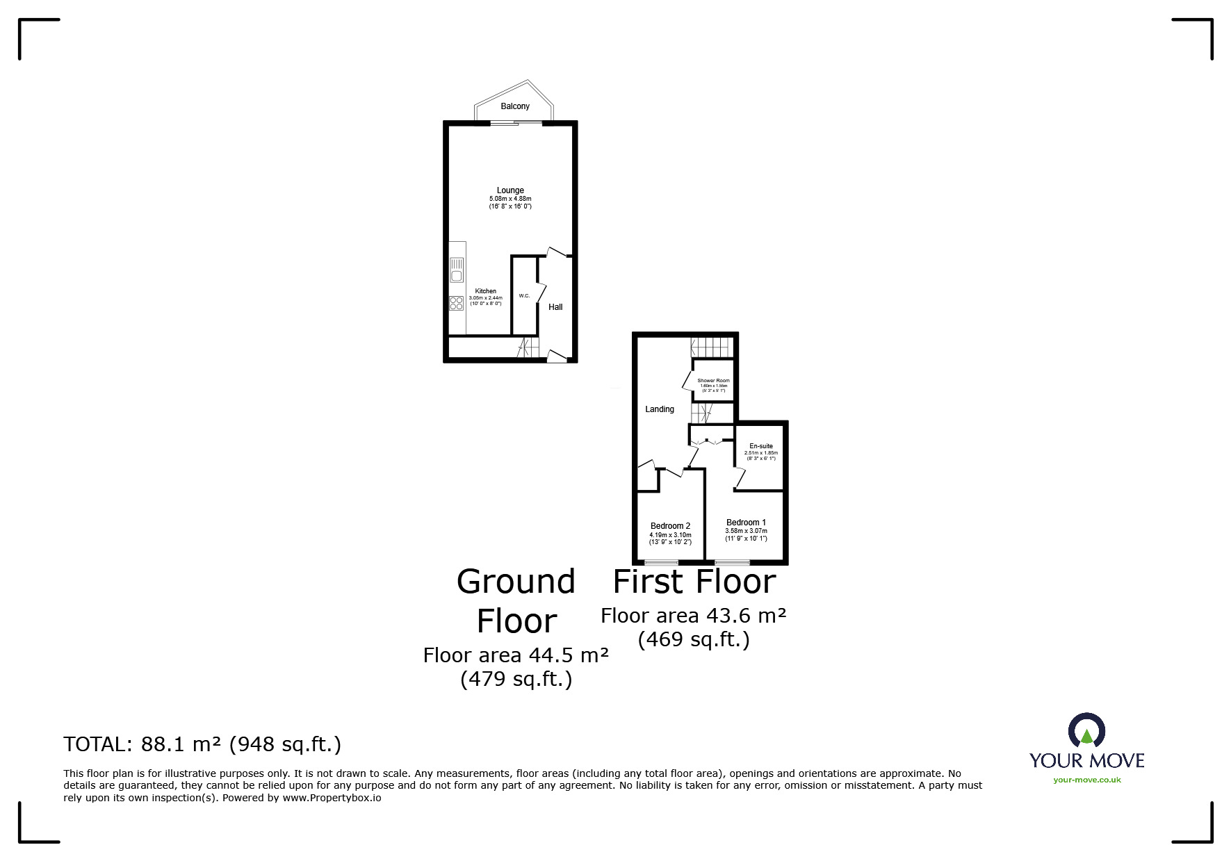 Floorplan of 2 bedroom  Flat for sale, Barrier Road, Chatham, Kent, ME4