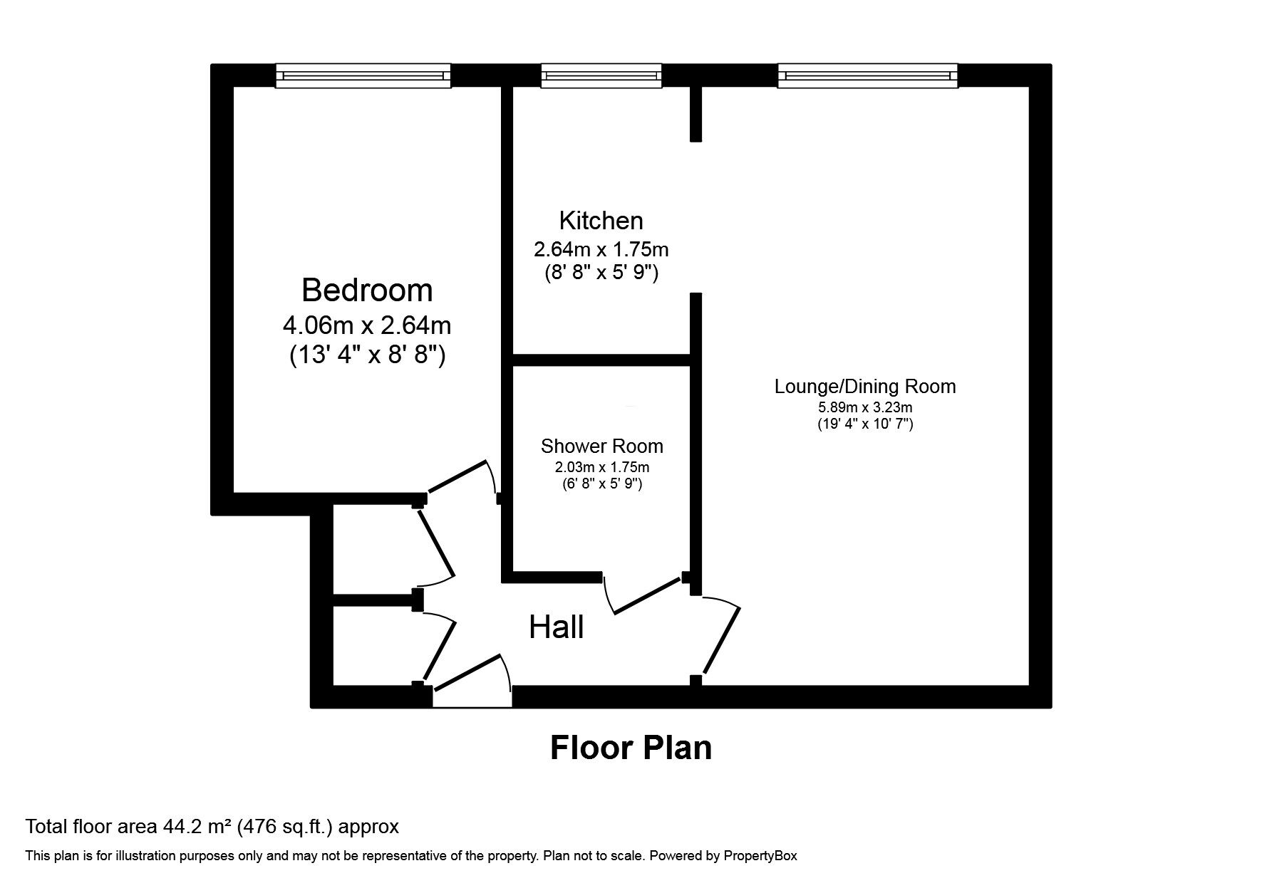 Floorplan of 1 bedroom  Flat for sale, High Street, Chatham, Kent, ME4