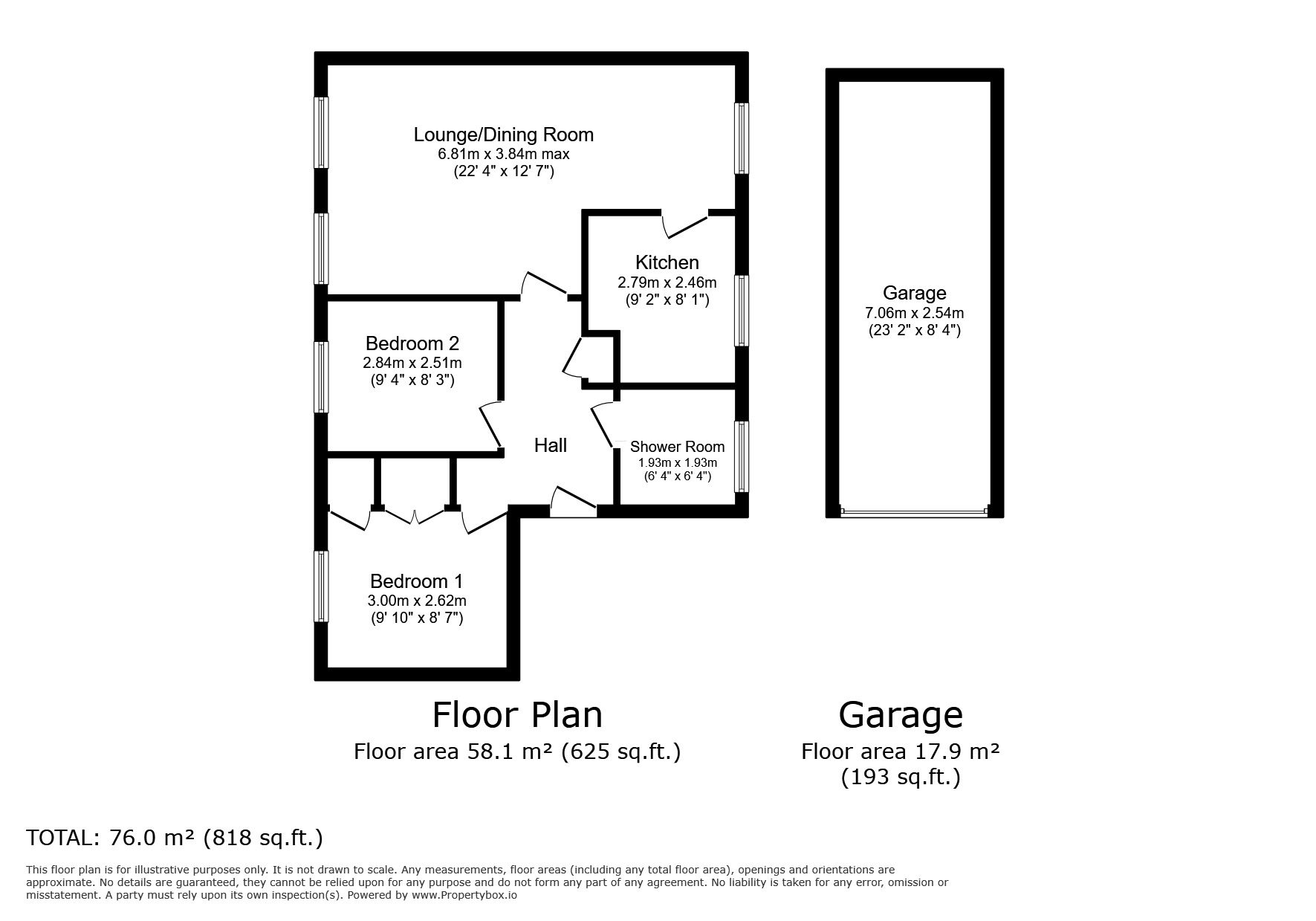 Floorplan of 2 bedroom  Flat for sale, College Road, The Historic Dockyard, Kent, ME4