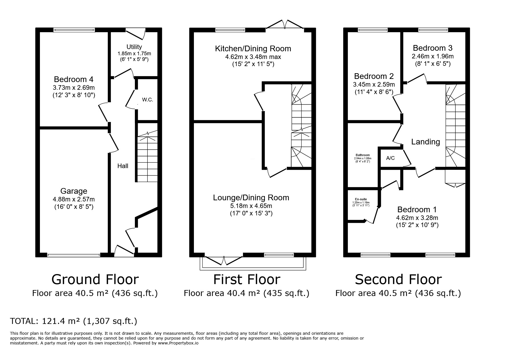 Floorplan of 4 bedroom Mid Terrace House for sale, Marc Brunel Way, Chatham, Kent, ME4