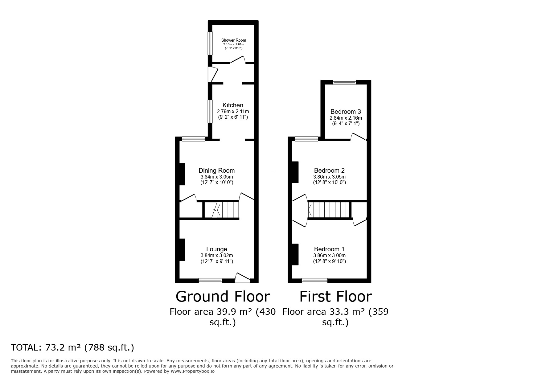 Floorplan of 3 bedroom Mid Terrace House for sale, Kings Road, Chatham, Kent, ME5