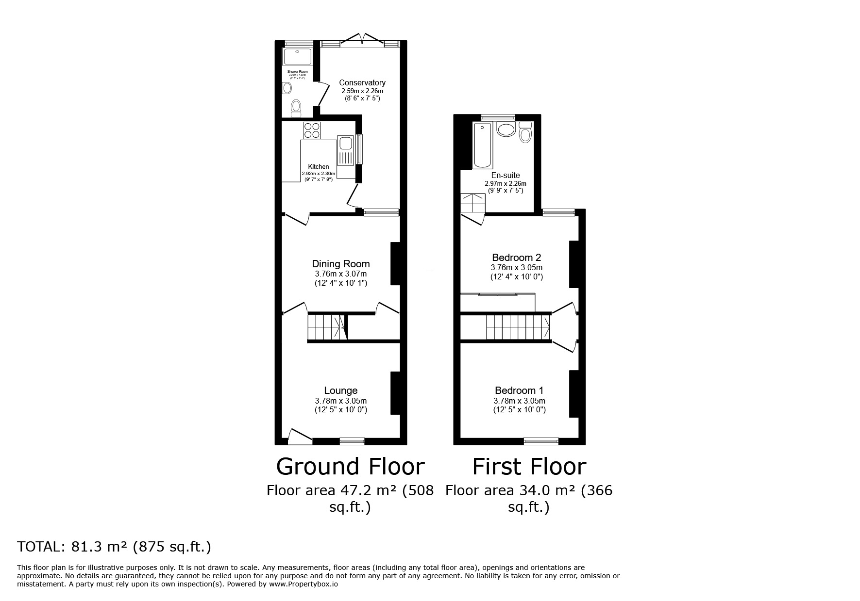 Floorplan of 2 bedroom Mid Terrace House for sale, Sturla Road, Chatham, Kent, ME4