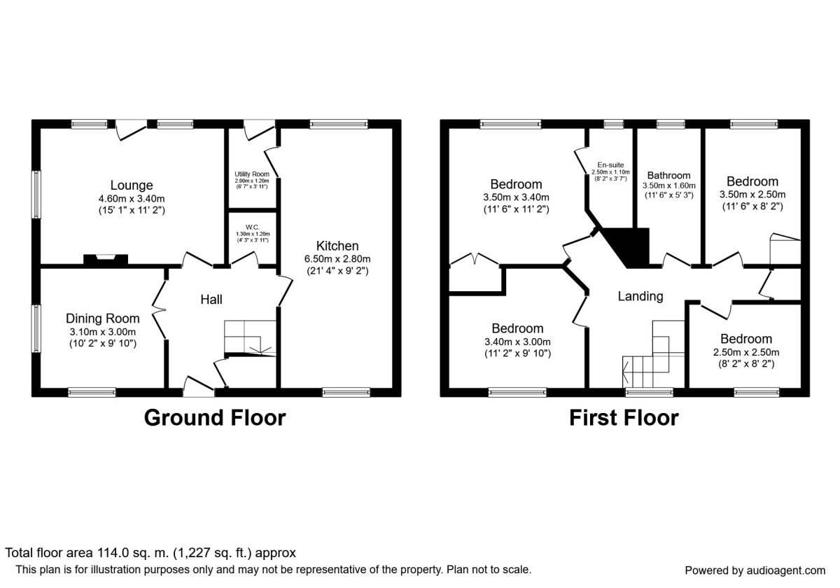 Floorplan of 4 bedroom Detached House for sale, Island Way East, St. Marys Island, Kent, ME4