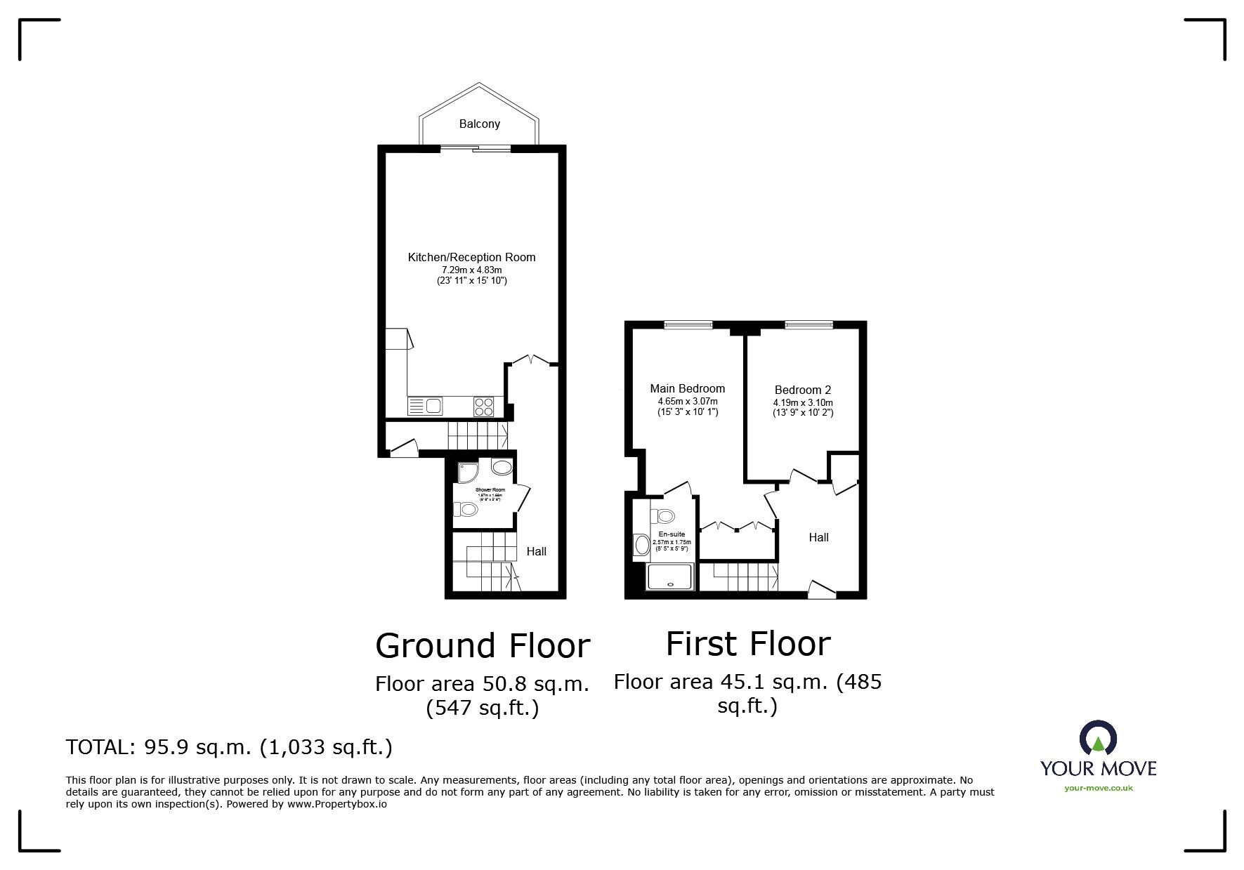 Floorplan of 2 bedroom  Flat for sale, Barrier Road, Chatham, Kent, ME4