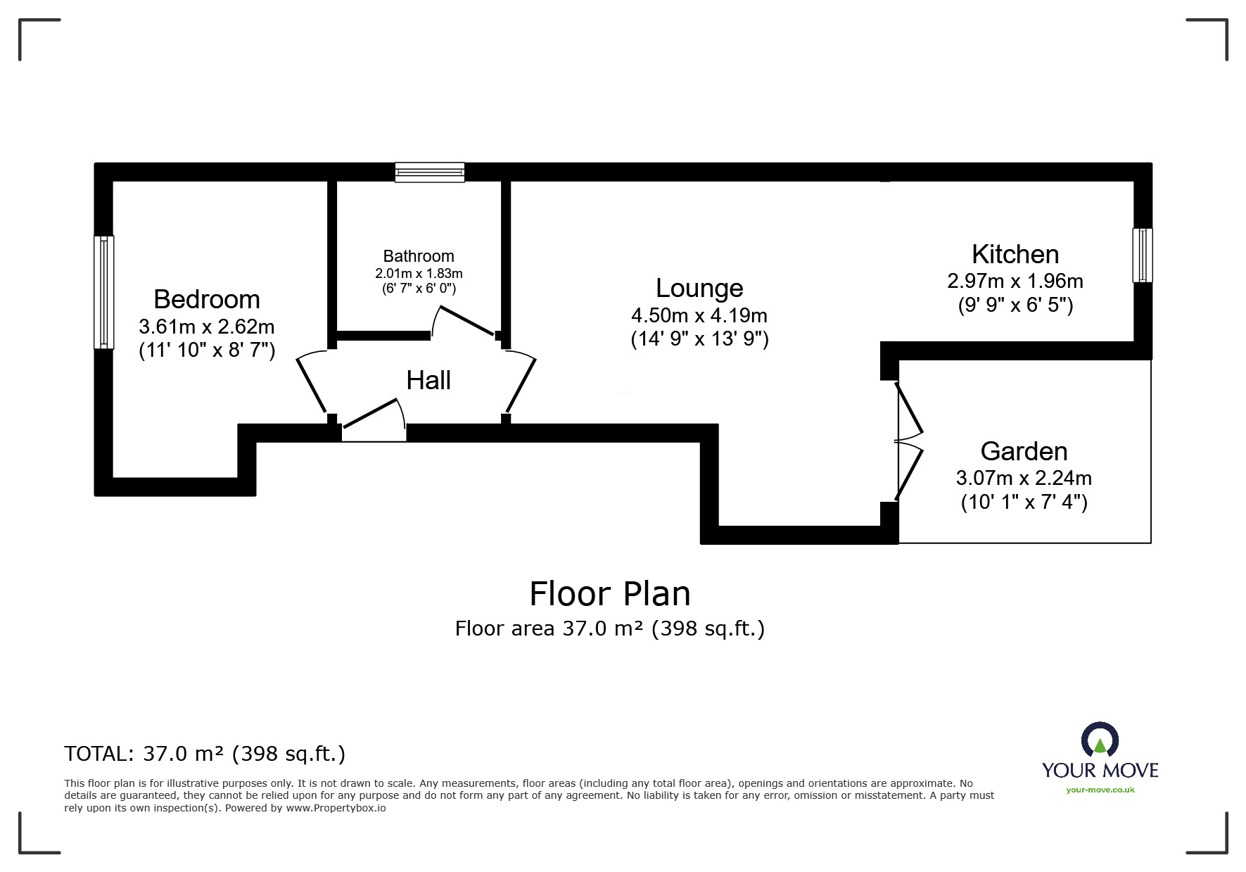 Floorplan of 1 bedroom  Flat for sale, Manor Road, Chatham, Kent, ME4