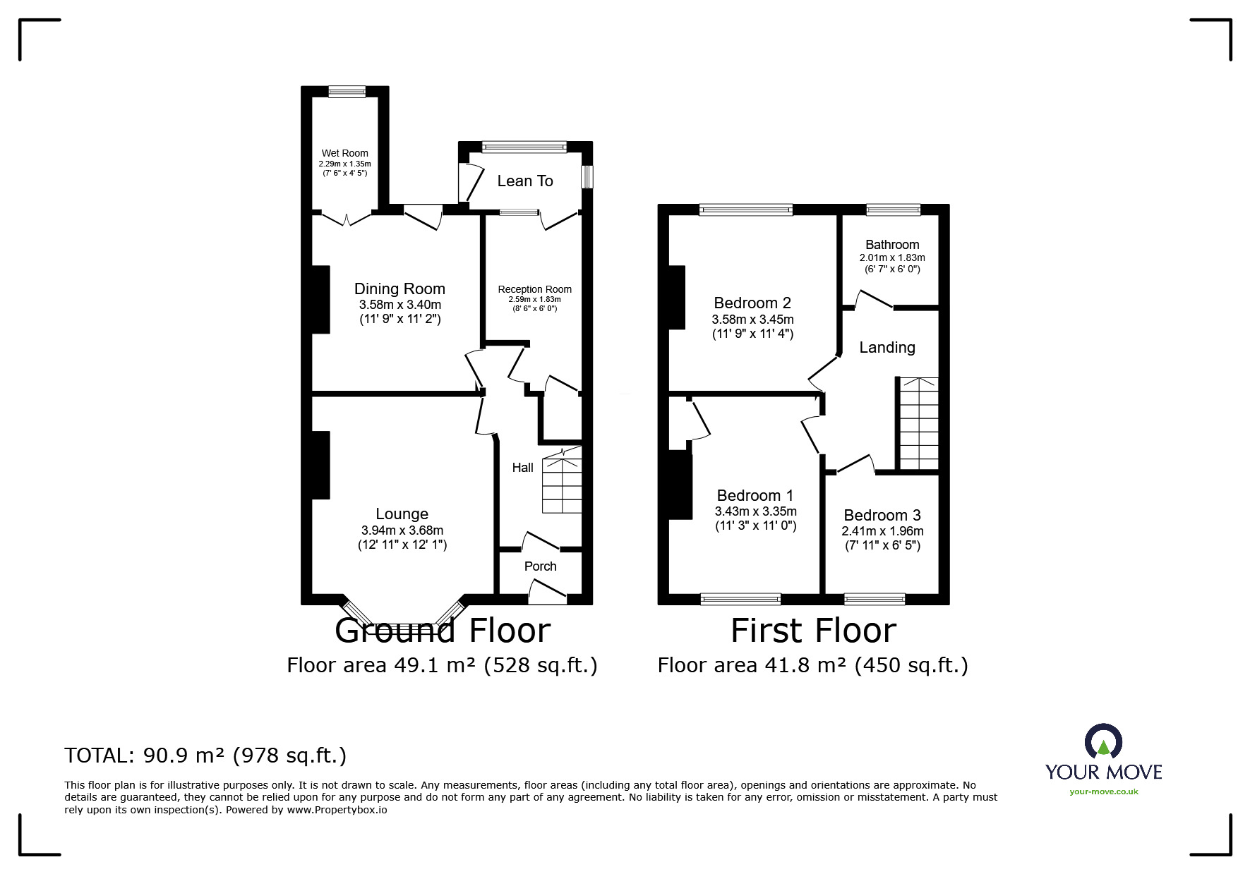 Floorplan of 3 bedroom End Terrace House for sale, Windsor Avenue, Chatham, Kent, ME4