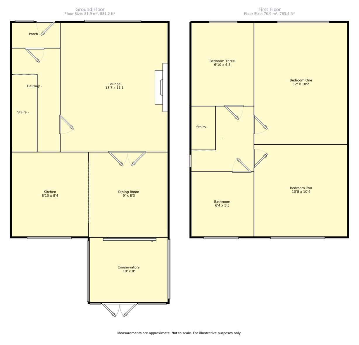 Floorplan of 3 bedroom Semi Detached House for sale, Crestway, Chatham, Kent, ME5